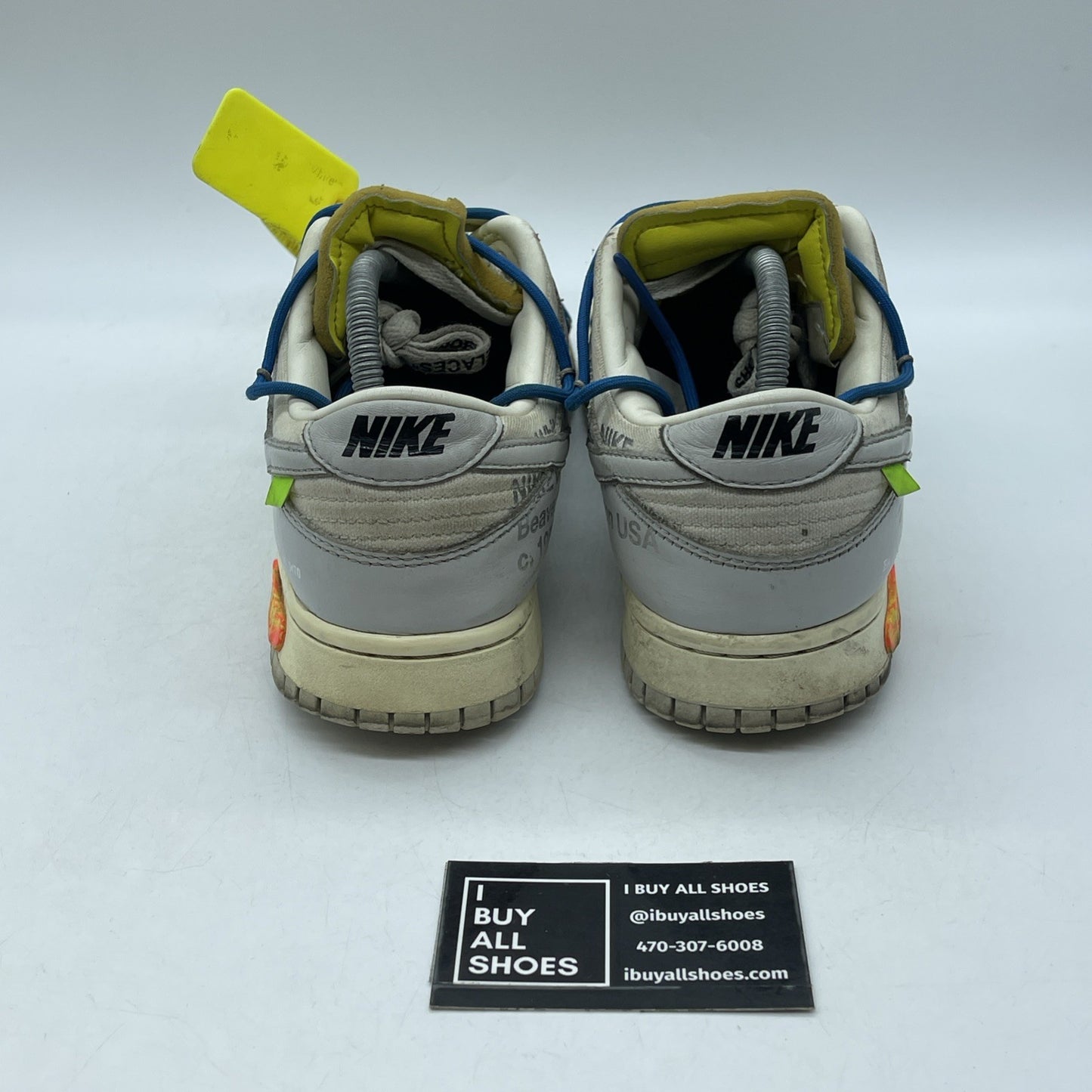 Size 9.5 - Nike Off-White x Dunk Low Lot 10 of 50  Grey Leather (DM1602-112)