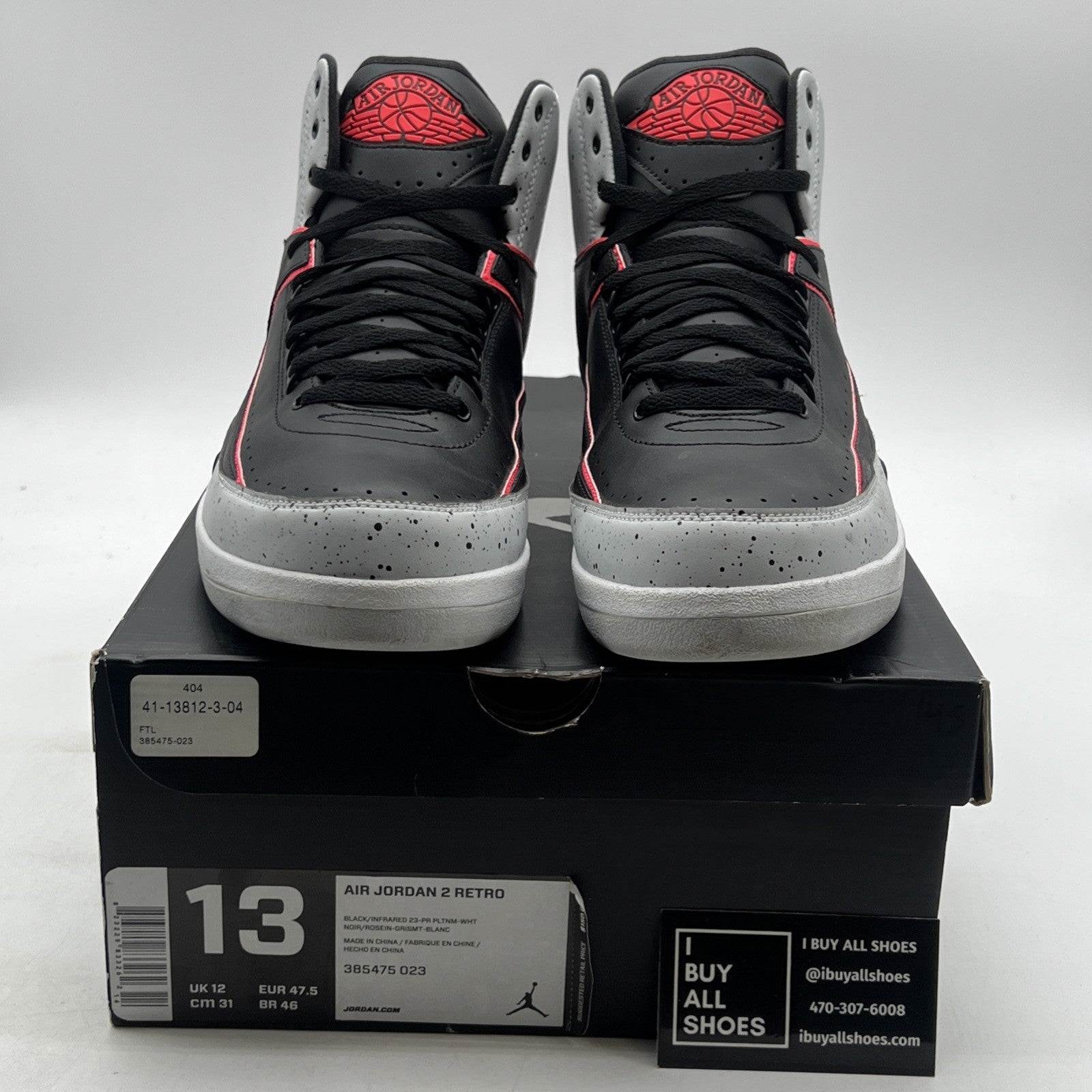 Size 13 - Air Jordan 2 Retro Infrared 23 (385475-023)