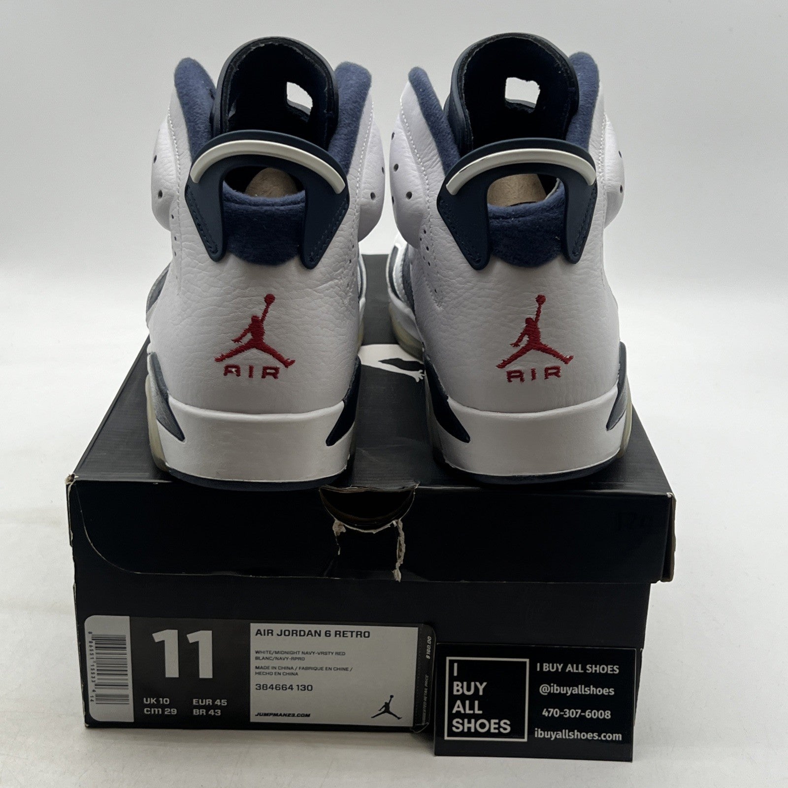 Size 11 - Air Jordan 6 Retro 2012 Olympic (384664-130)