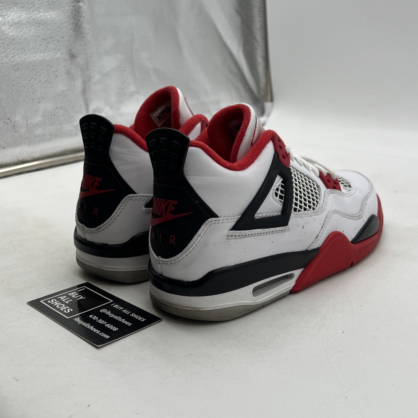 Size 5.5Y - Air Jordan 4 Retro Fire Red 2020 (408452-160)