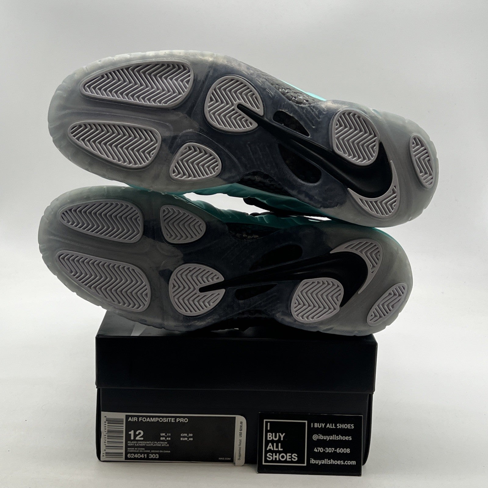Size 12 - Nike Air Foamposite Pro Island Green (624041-303)