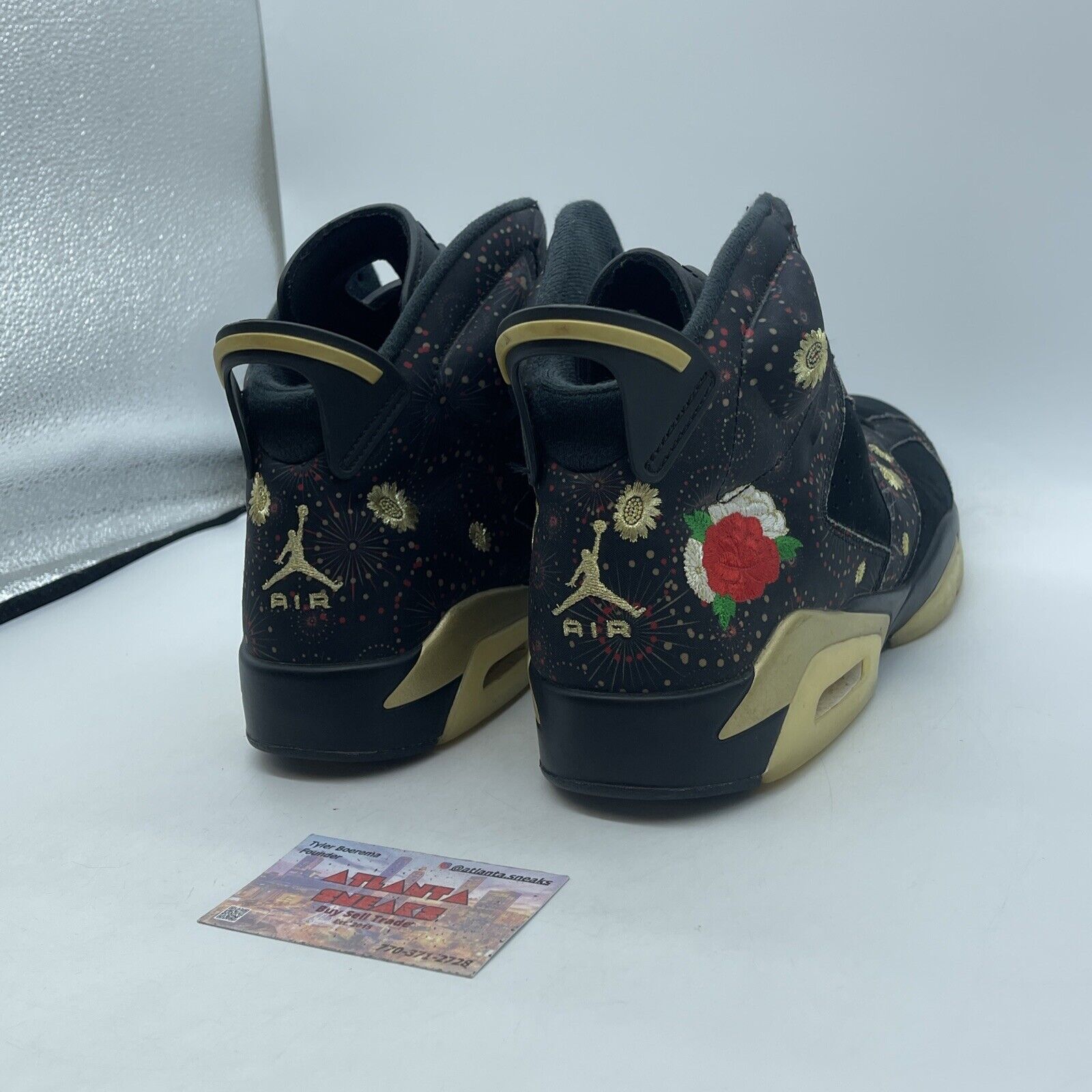 Size 10.5 - Air Jordan 6 Retro Chinese New Year Black Suede Gold (AA2492-021)