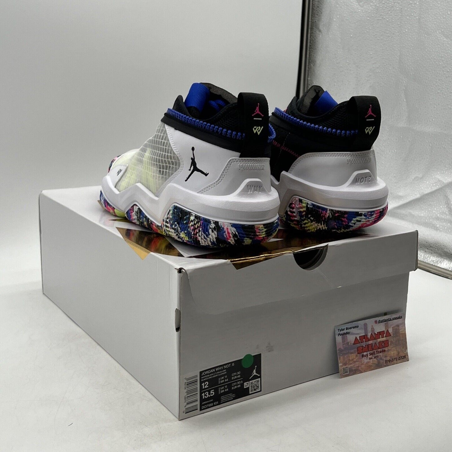 Size 12 - Jordan Why Not Zer0.6 White Multi-Color White Black (DO7189-101)