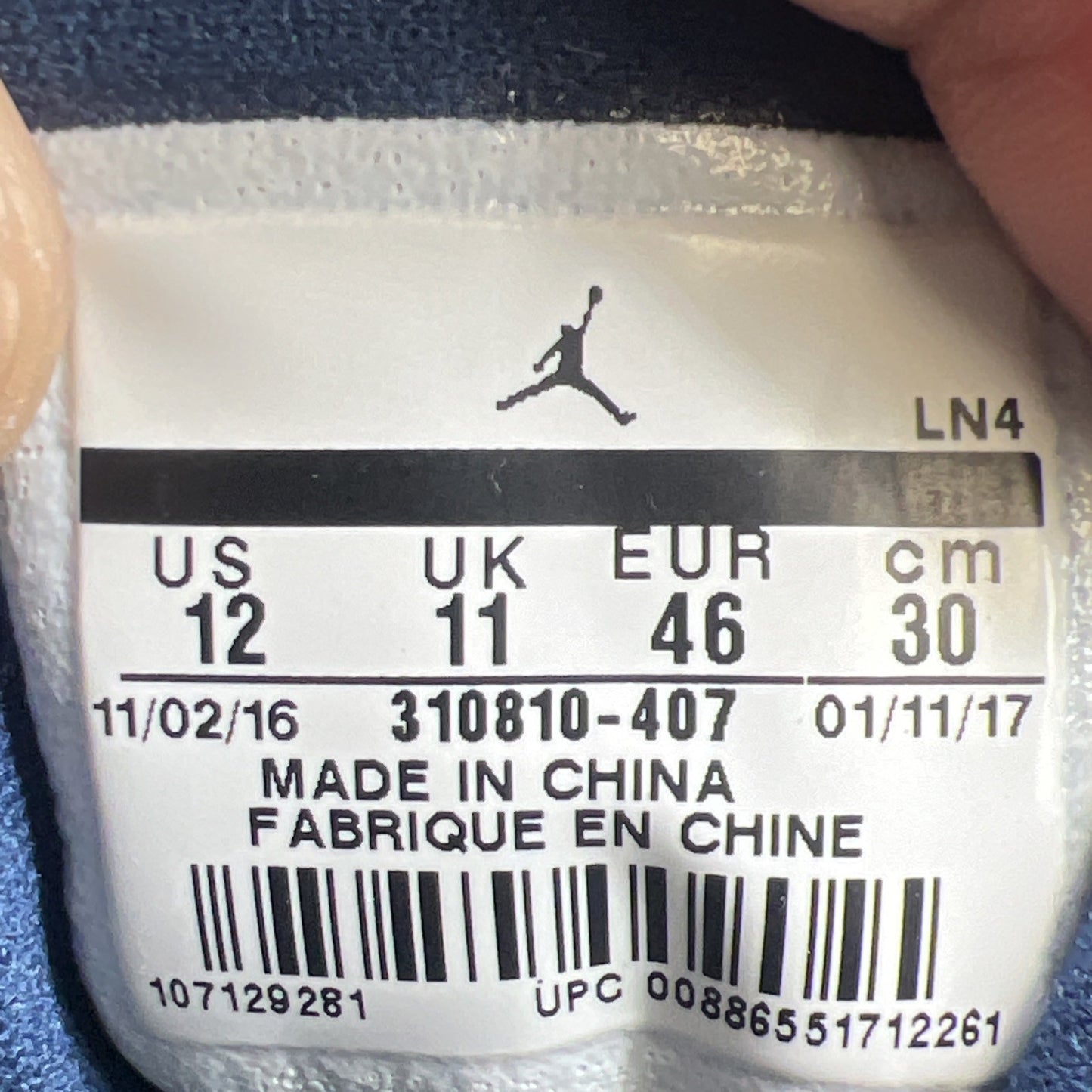 Size 12 - Air Jordan 13 Retro 2017 Low Brave Blue (310810-407)