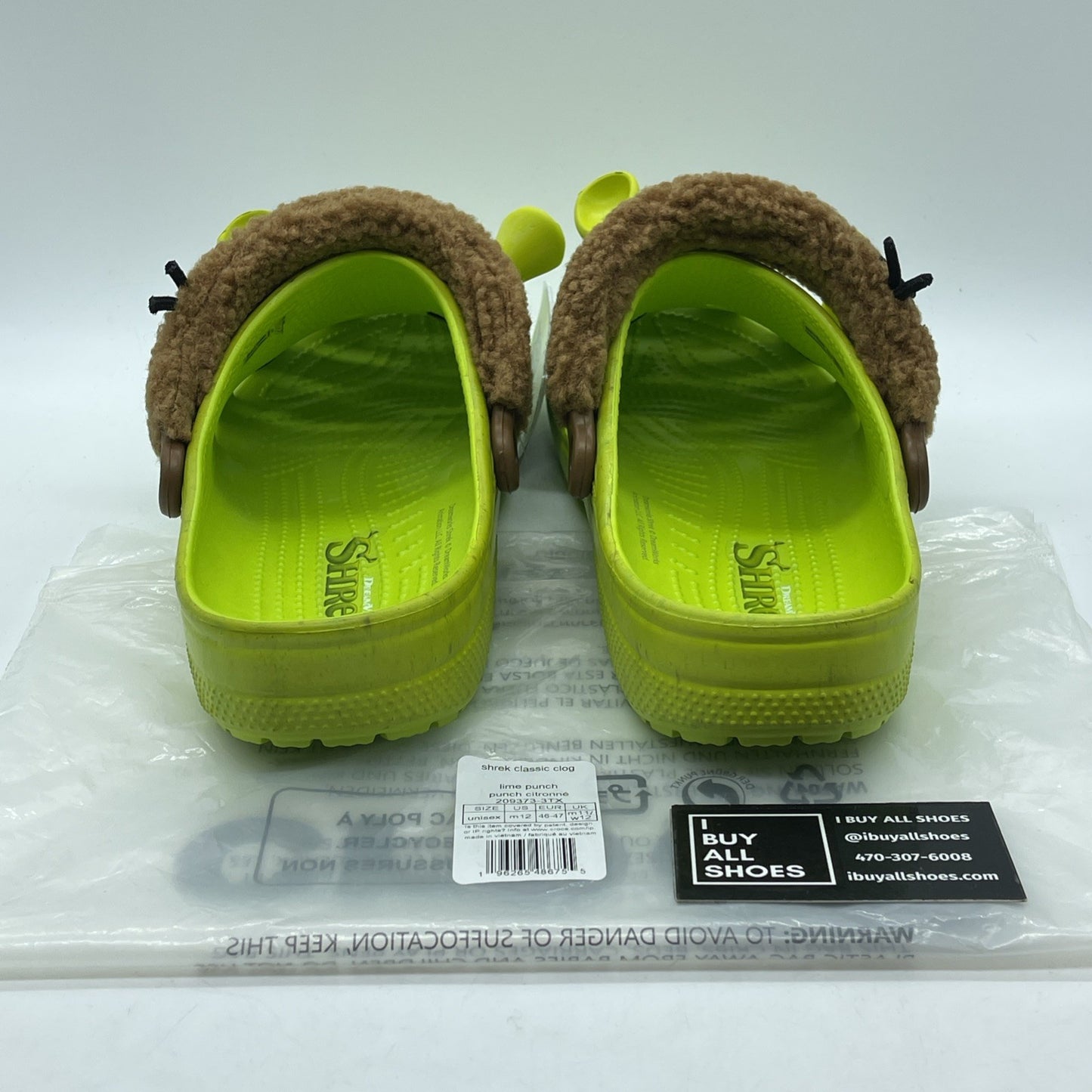 Size 12 - DreamWorks x Crocs Classic Clog Shrek Green Brown Suede (209373-3TX )