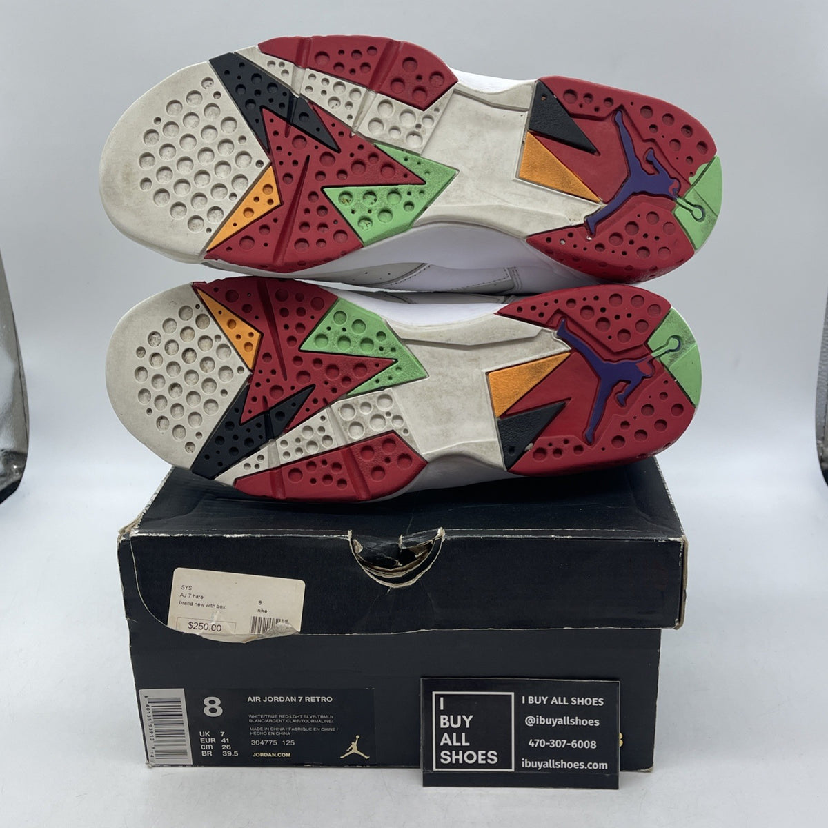 Size 8 - Air Jordan 7 Retro 2015 Hare (304775-125)