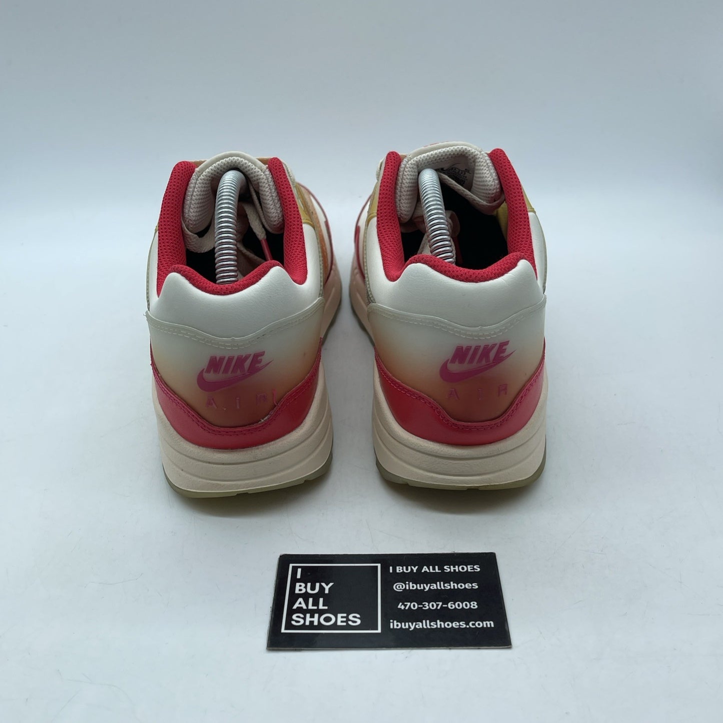 Size 10.5W - Nike Air Max 1 Soft Vinyl Pink Silver Leather (FN7683-133)