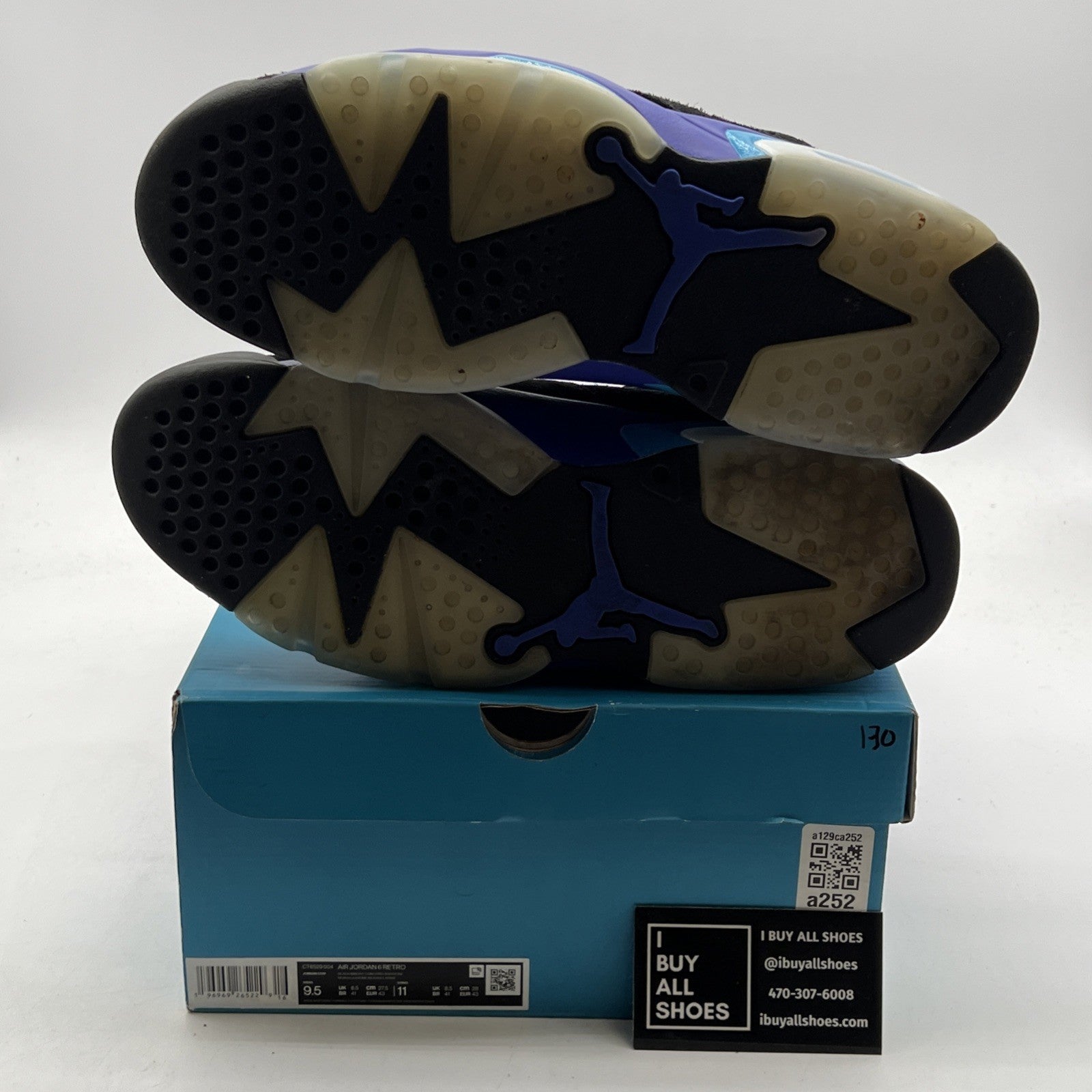 Size 9.5 - Air Jordan 6 Retro Aqua (CT8529-004)
