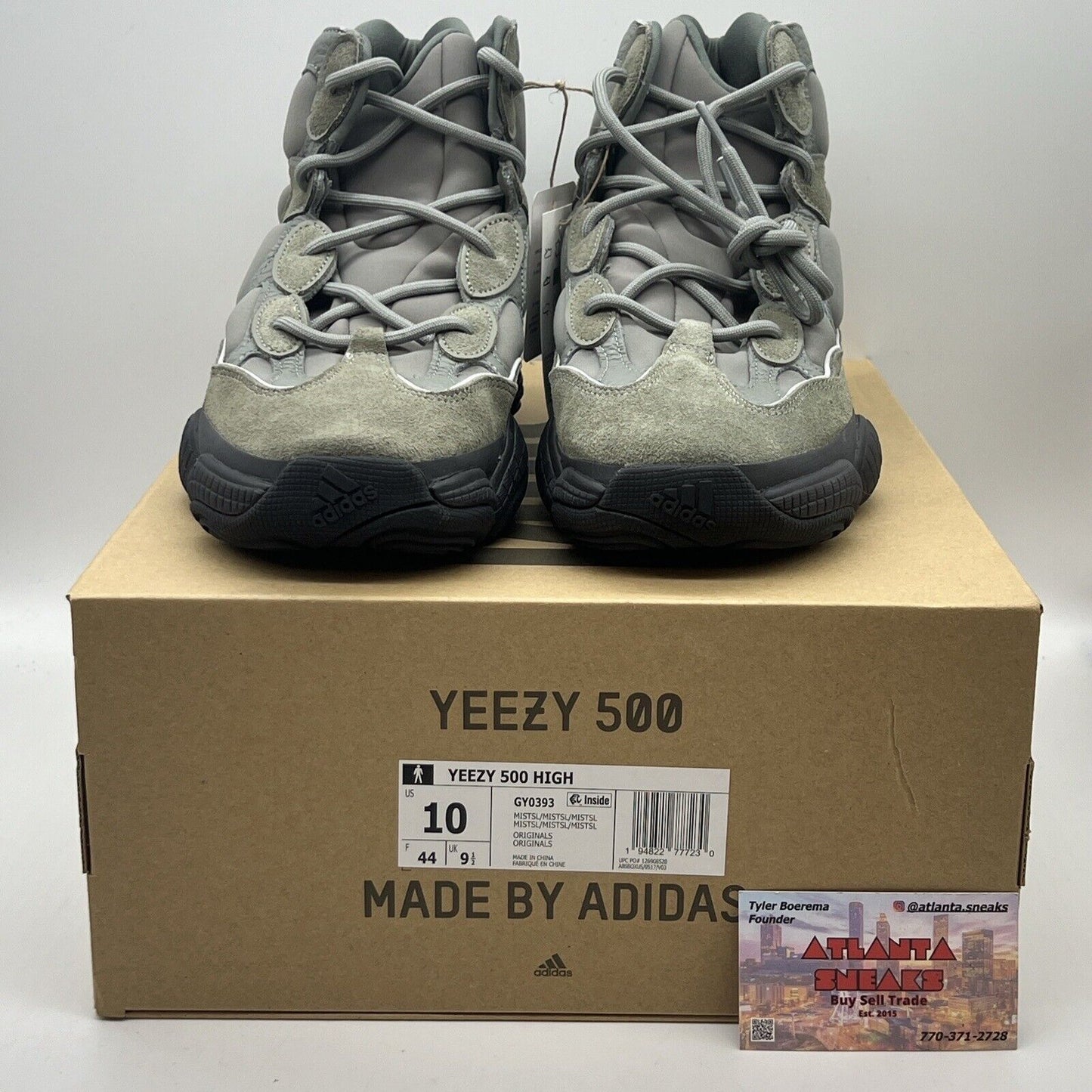 Size 10 - adidas Yeezy 500 High Mist Slate Brand New Og All