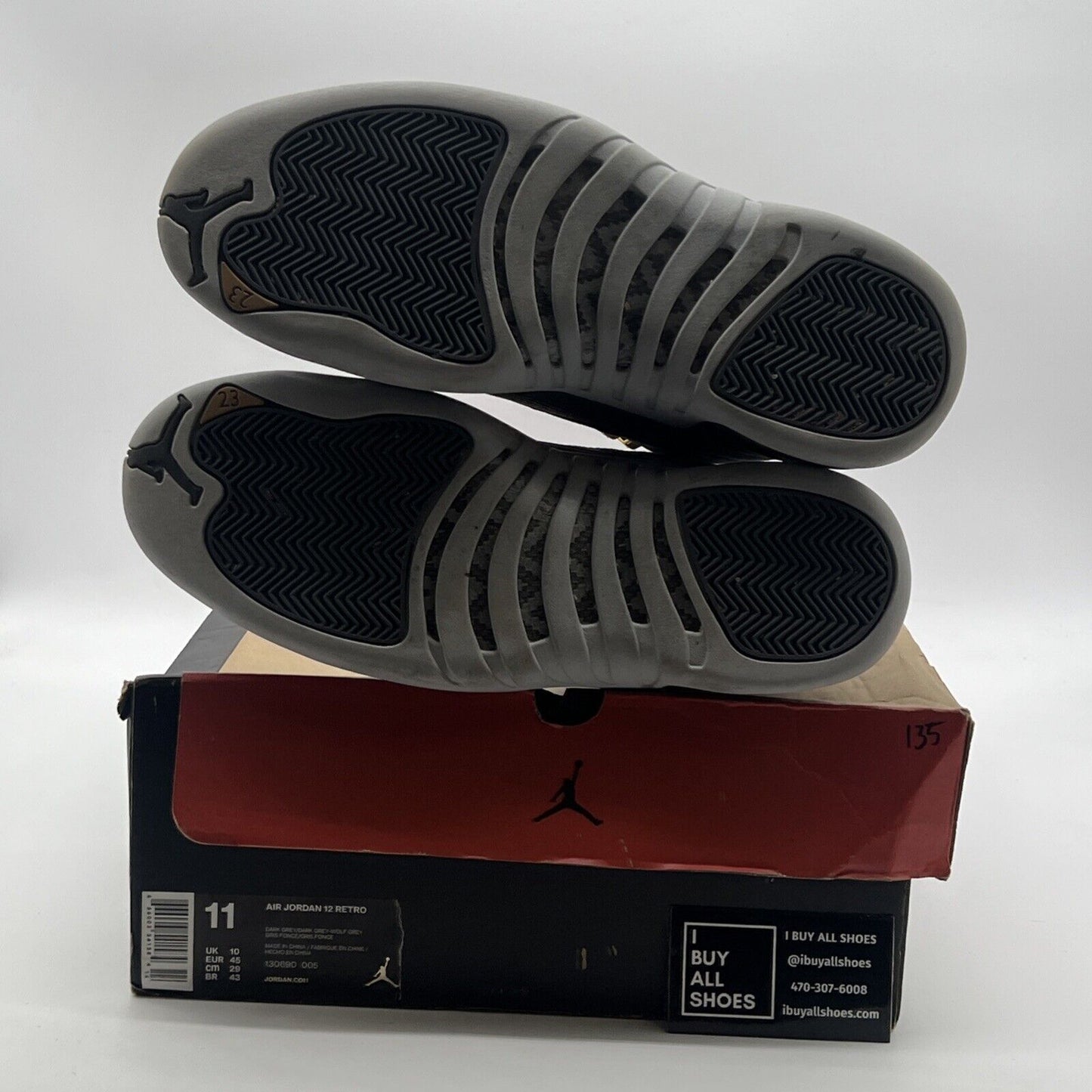 Size 11 - Air Jordan 12 Retro Dark Grey (130690-005)