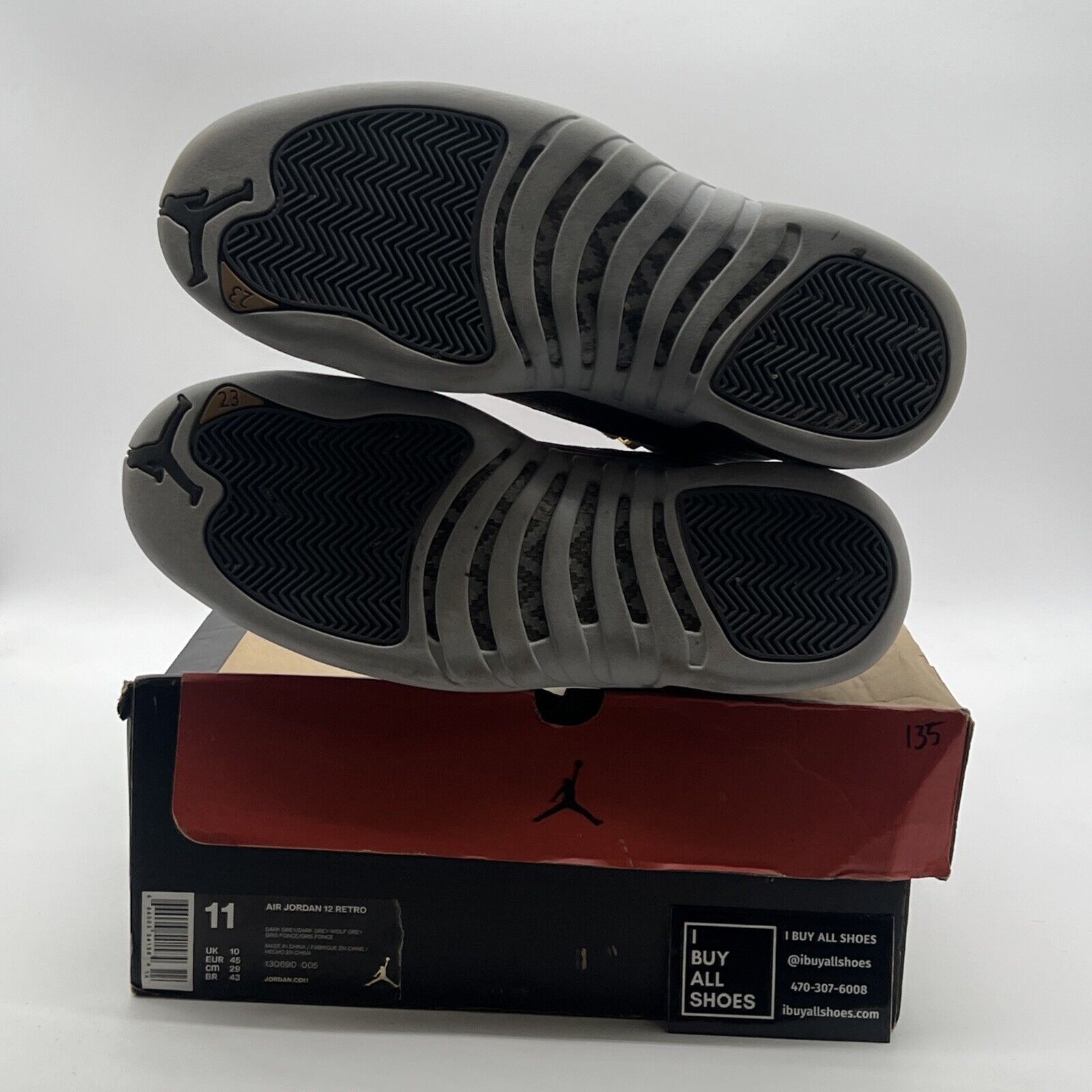 Size 11 - Air Jordan 12 Retro Dark Grey (130690-005)
