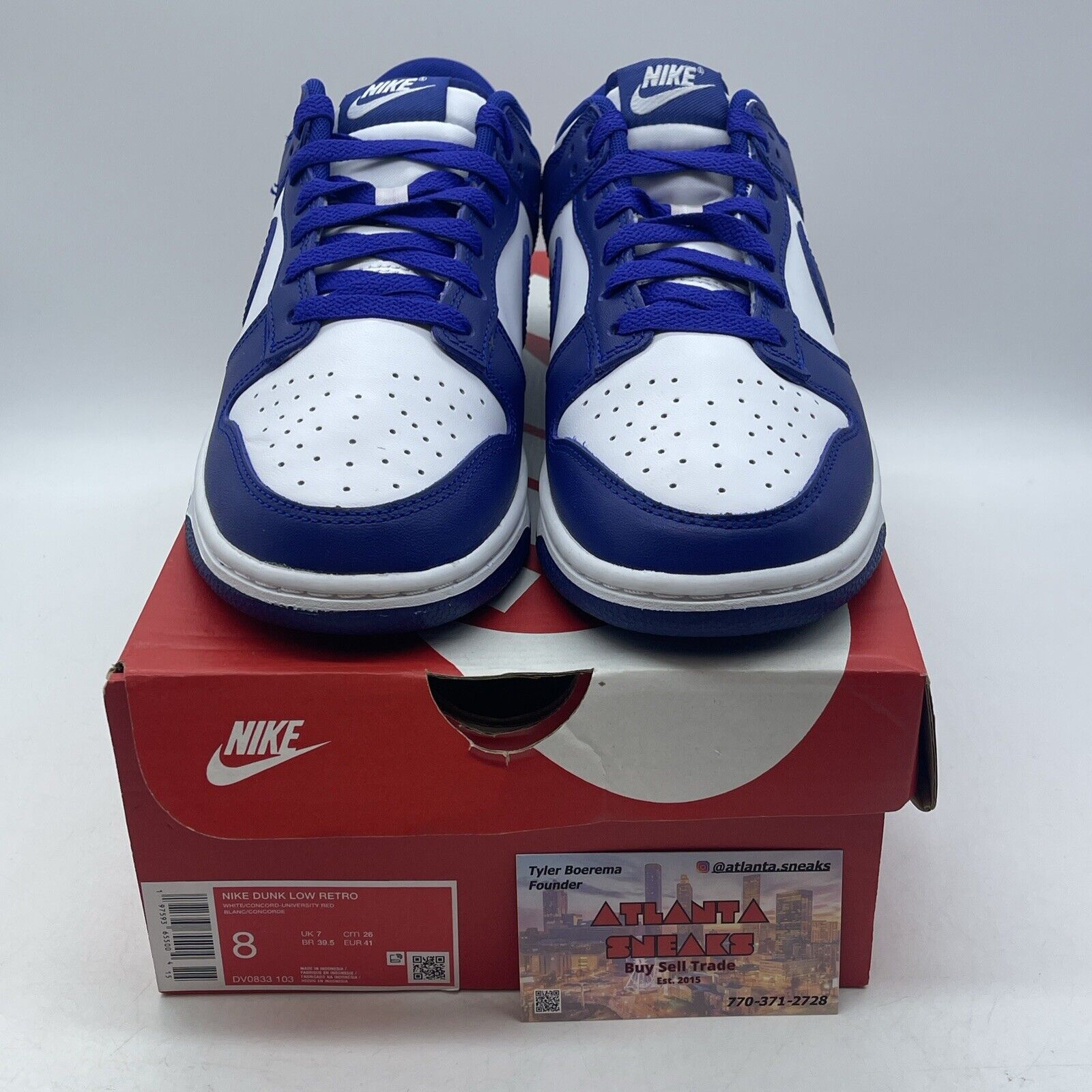 Size 8 - Nike Dunk Low Concord Blue White Leather (DV0833-103)