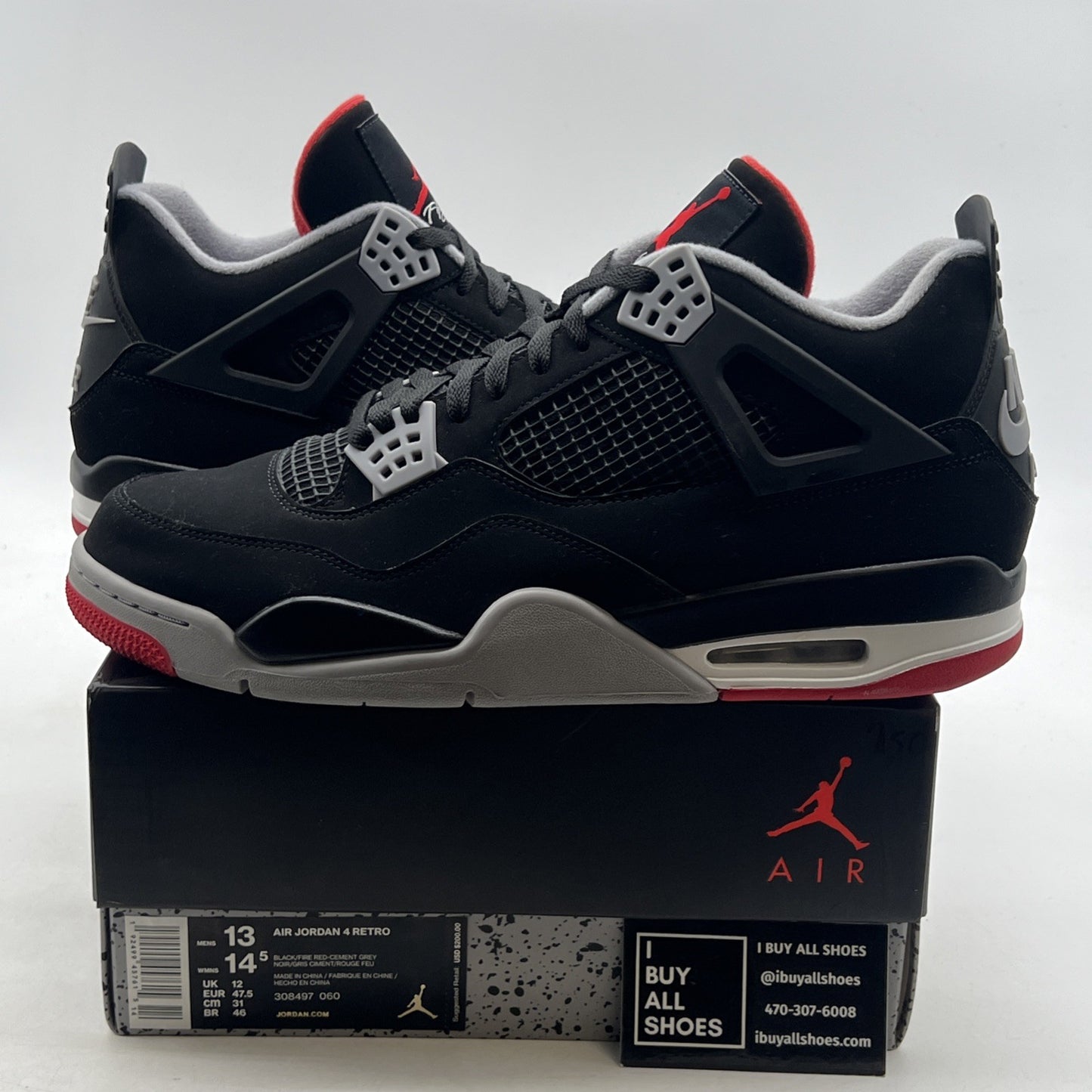 Size 13 - Air Jordan 4 Retro OG Mid Bred 2019 (308497-060)