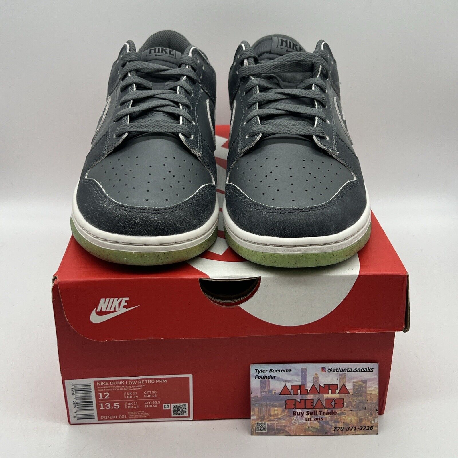 Size 12 - Nike Dunk Low Iron Gray Scream Green 2022 Brand New Og All