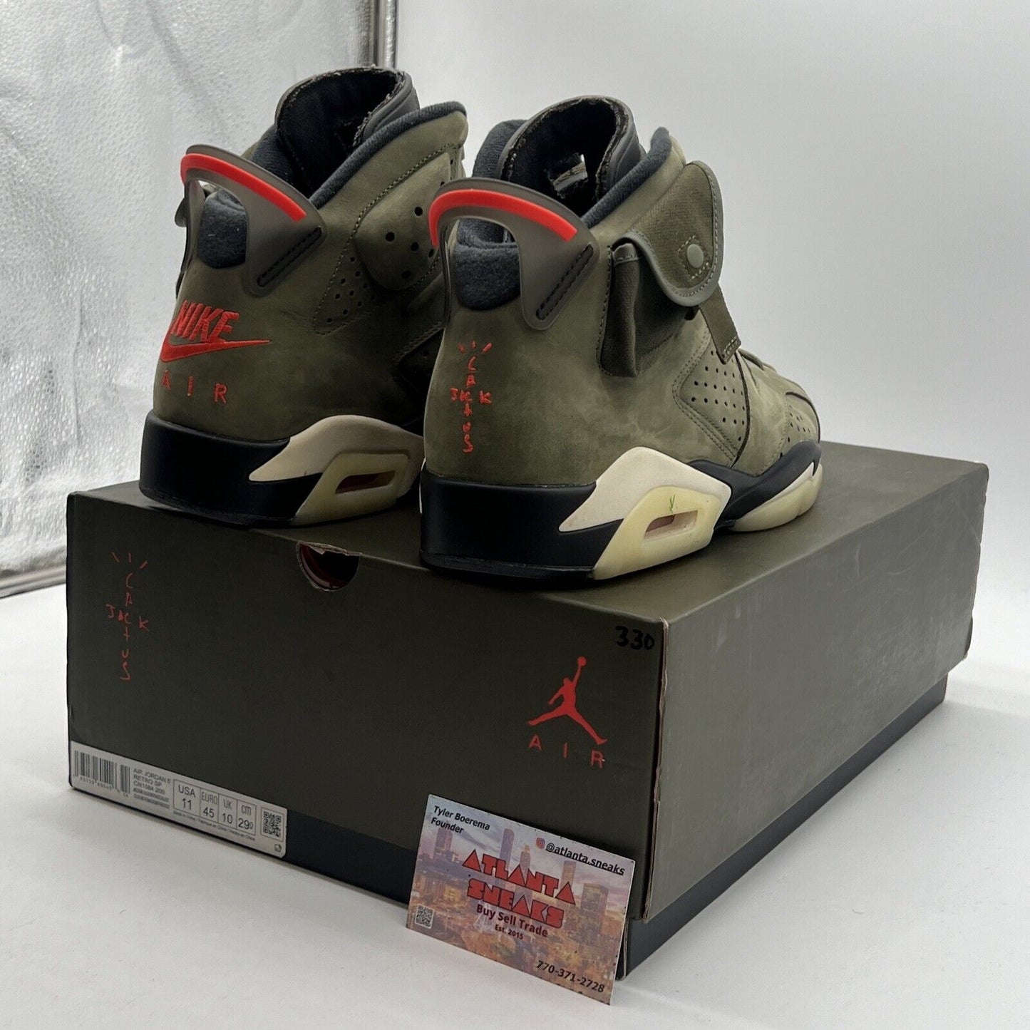 Size 11 - Air Jordan 6 Retro x Travis Scott Mid Olive (CN1084-200)