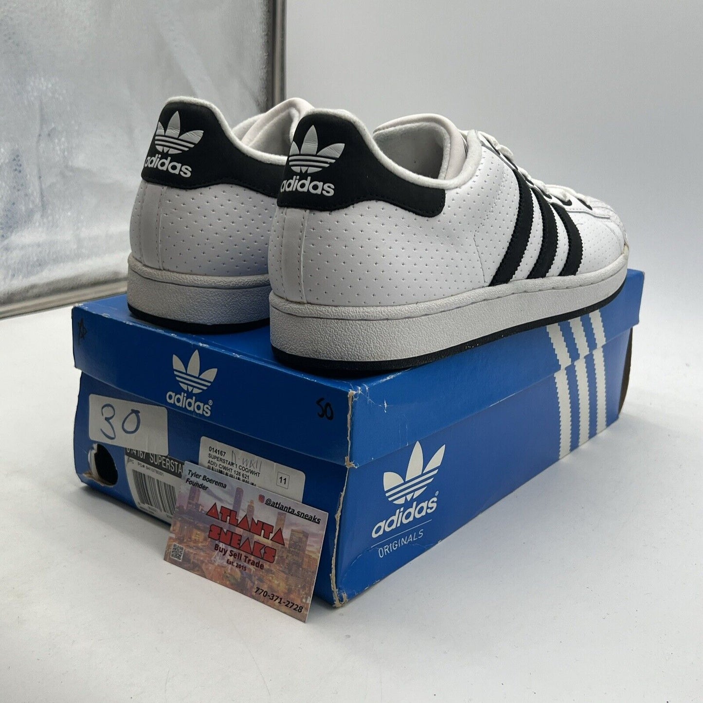 Size 11 - Adidas Superstar Footwear White Black Mens (ART-77206)