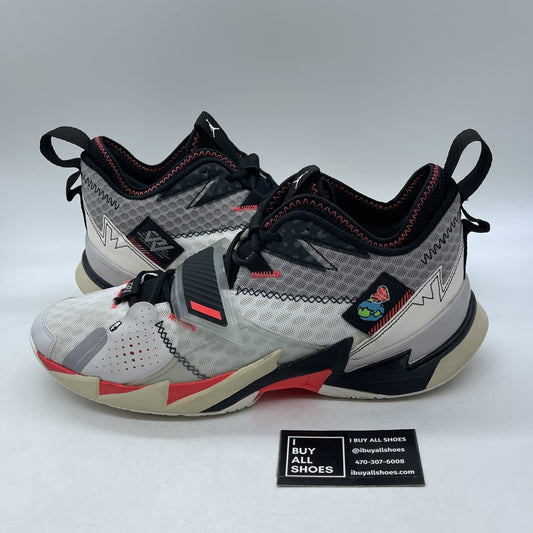 Size 13 - Jordan Why Not Zer0.3 UNITE White Black Suede Leather (CD3003-101)