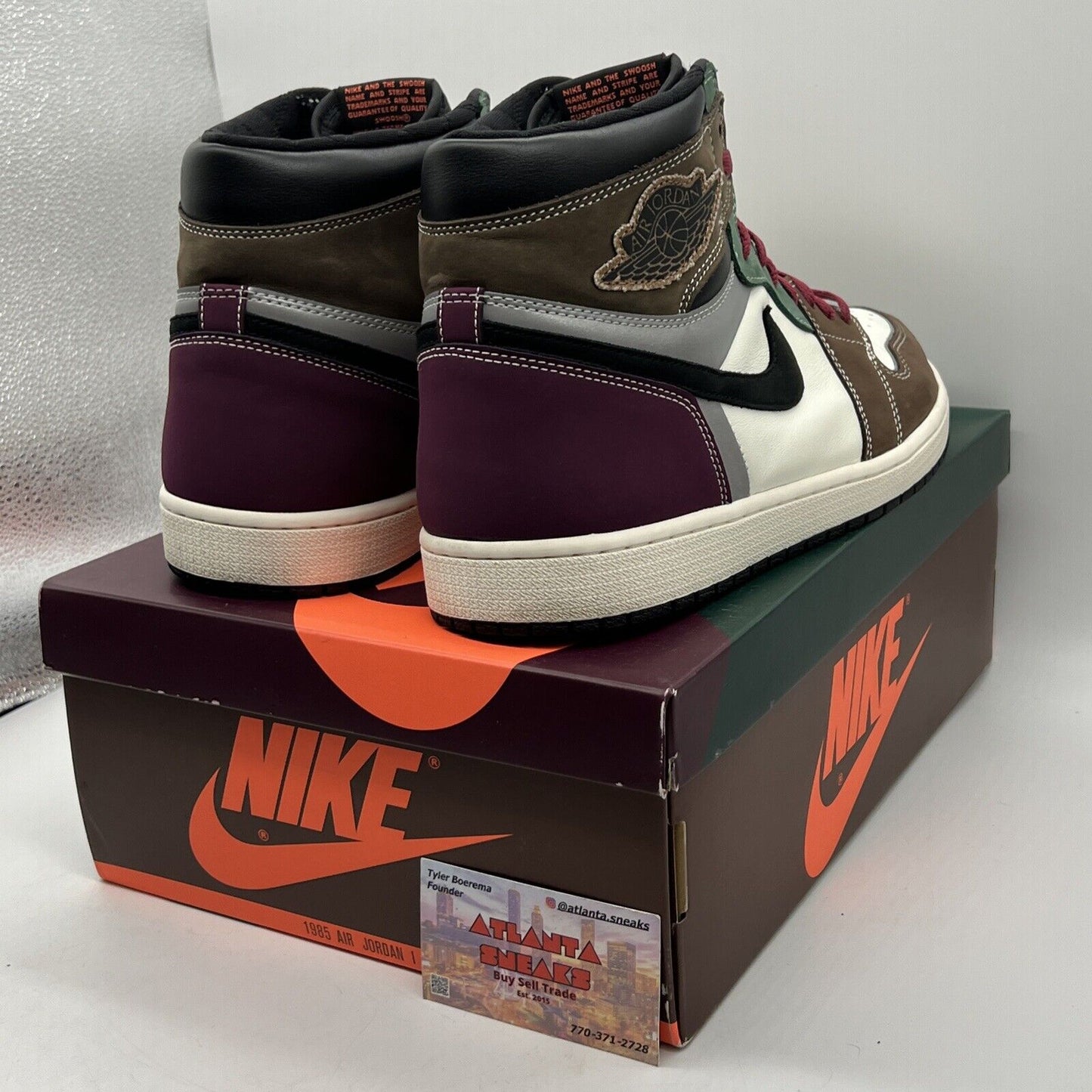 Size 14 - Jordan 1 High OG Crafted 2021 Brown Black Maroon (DH3097-001)