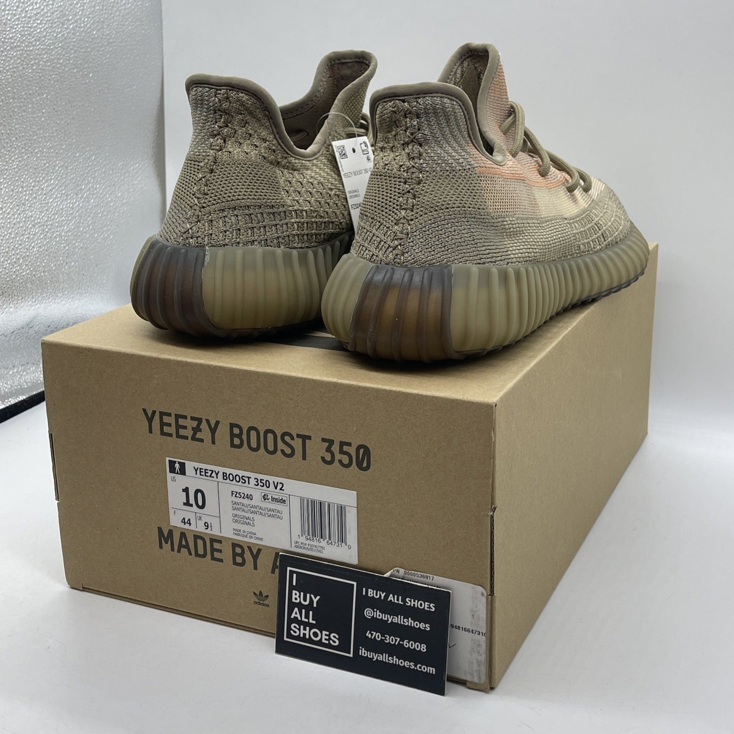 Size 10 - Yeezy Boost 350 V2 Sand Taupe Brown Suede (FZ5240)