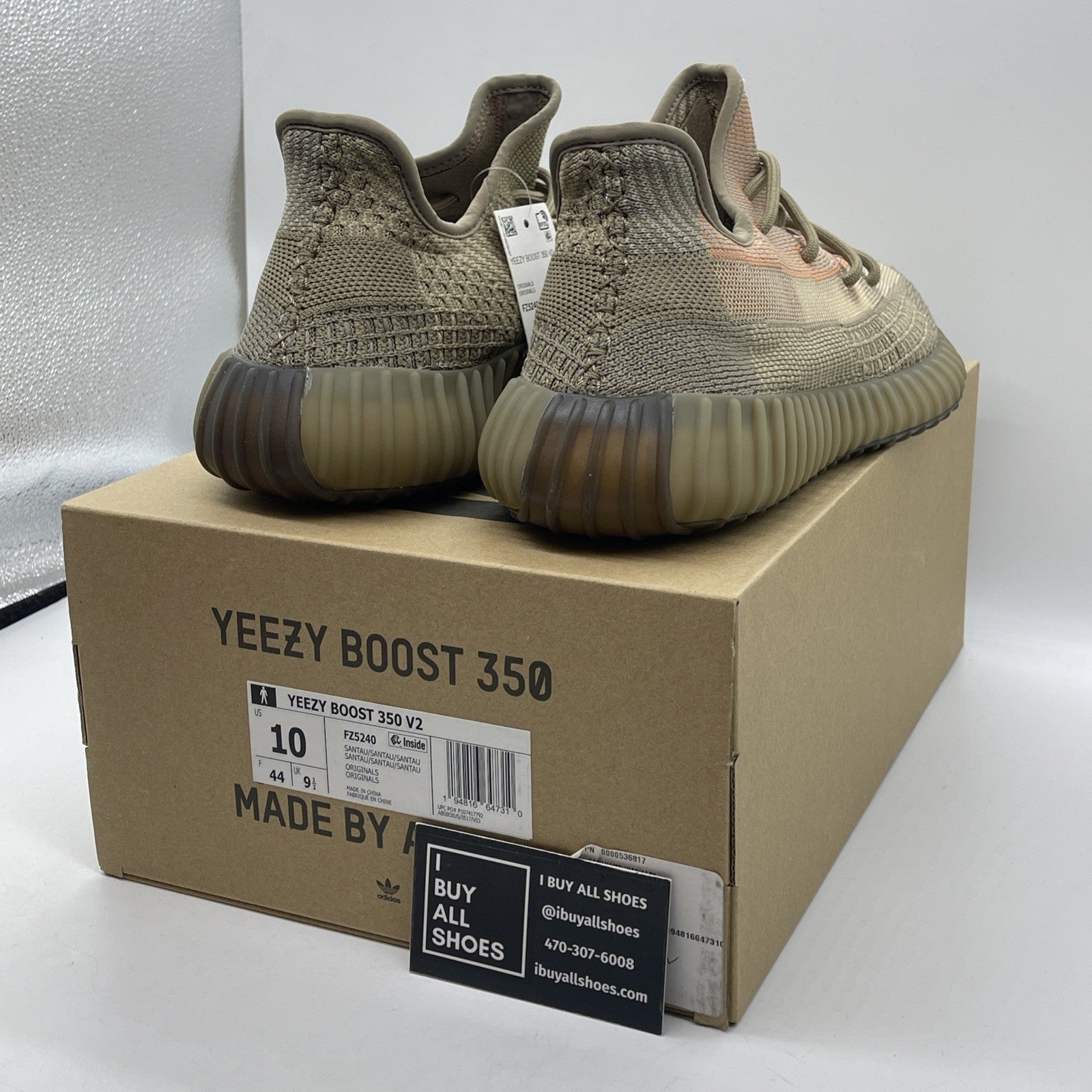 Size 10 - Yeezy Boost 350 V2 Sand Taupe Brown Suede (FZ5240)