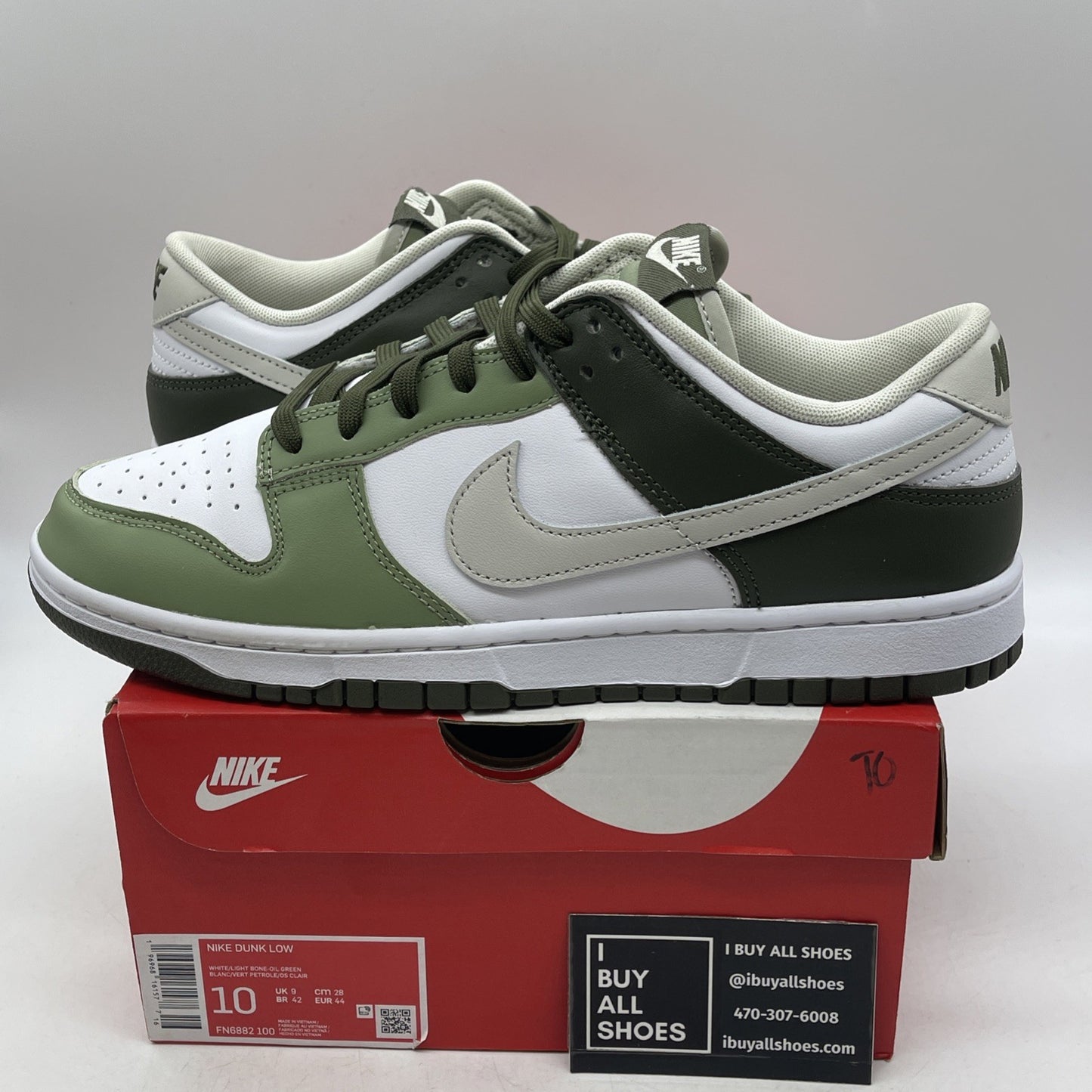 Size 10 - Nike Dunk Low Oil Green (FN6882-100)