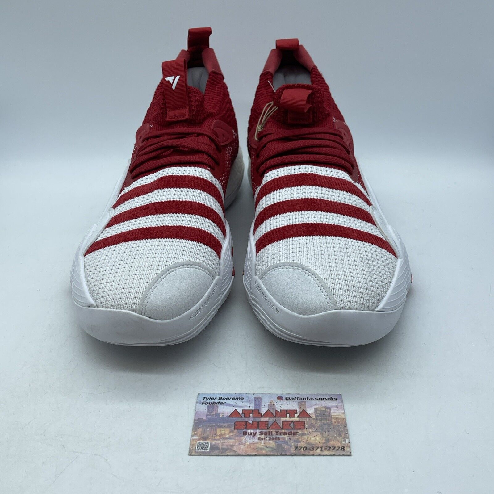 Size 13.5 - adidas Trae Young 2 Team Power Red White Suede Leather (H03845)