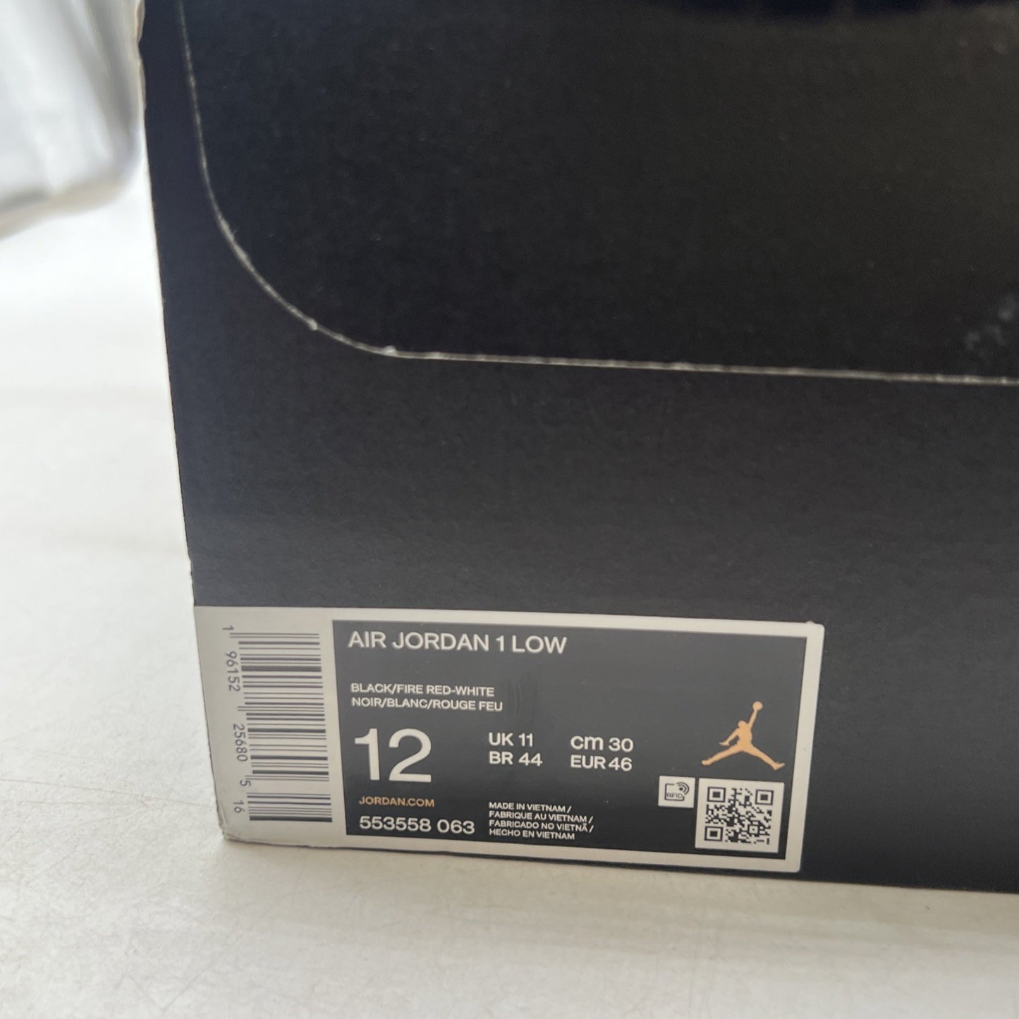 Size 12 - Air Jordan 1 Low White Toe 2022 (553558-063)