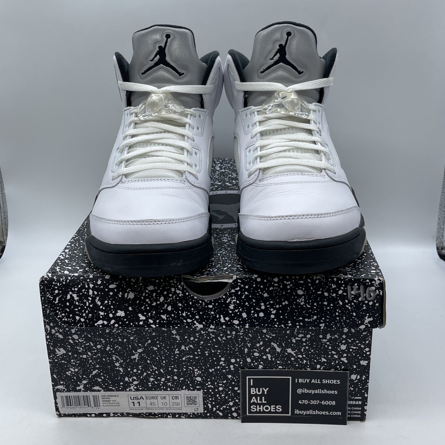 Size 11 - Air Jordan 5 Retro White Black (DD0587-110)