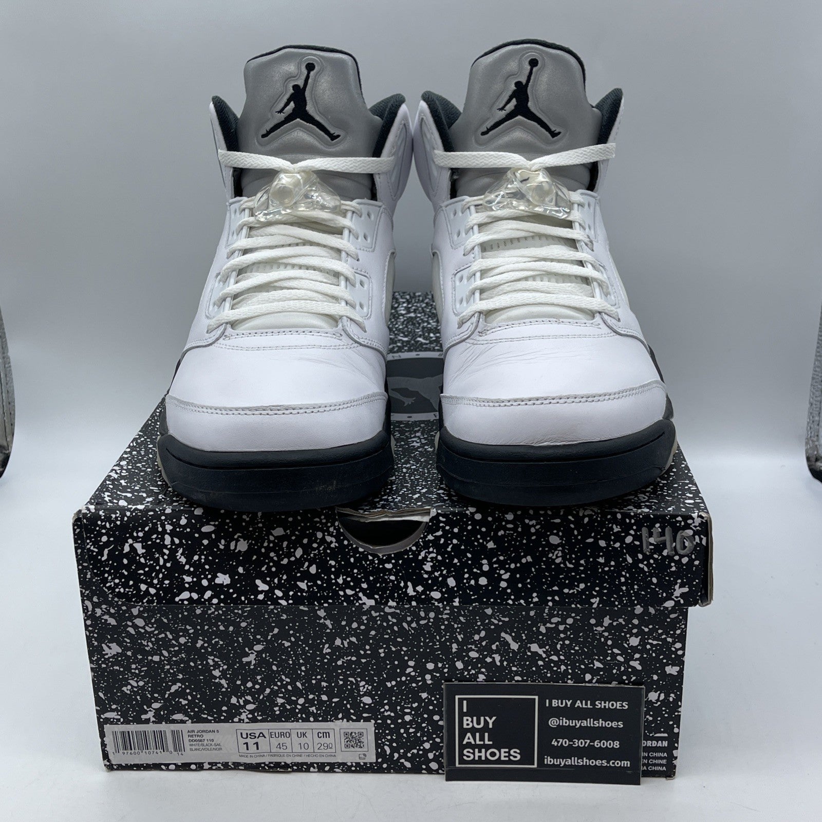 Size 11 - Air Jordan 5 Retro White Black (DD0587-110)