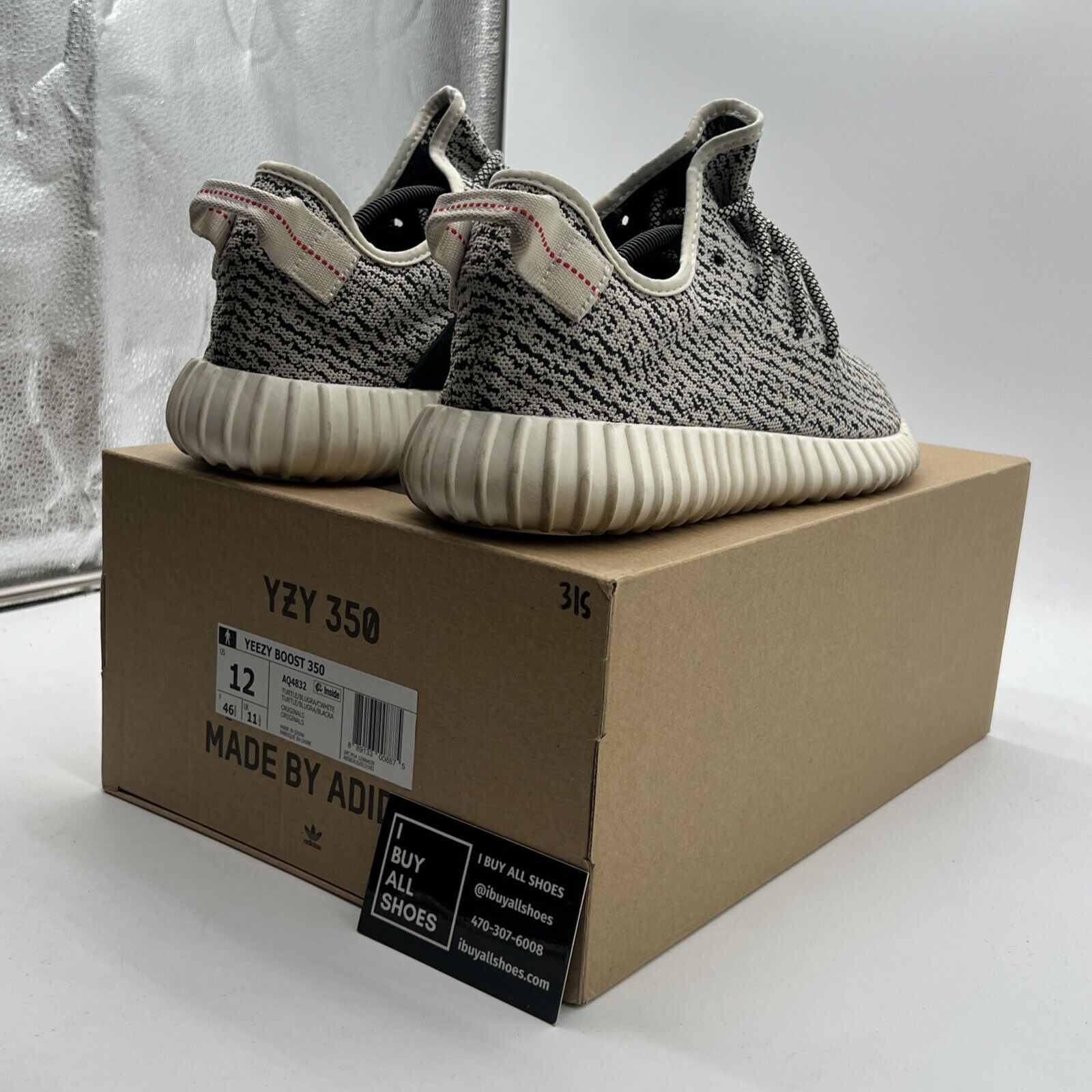 Size 12 - Adidas Yeezy Boost 350 Low Turtle Dove (AQ4832)