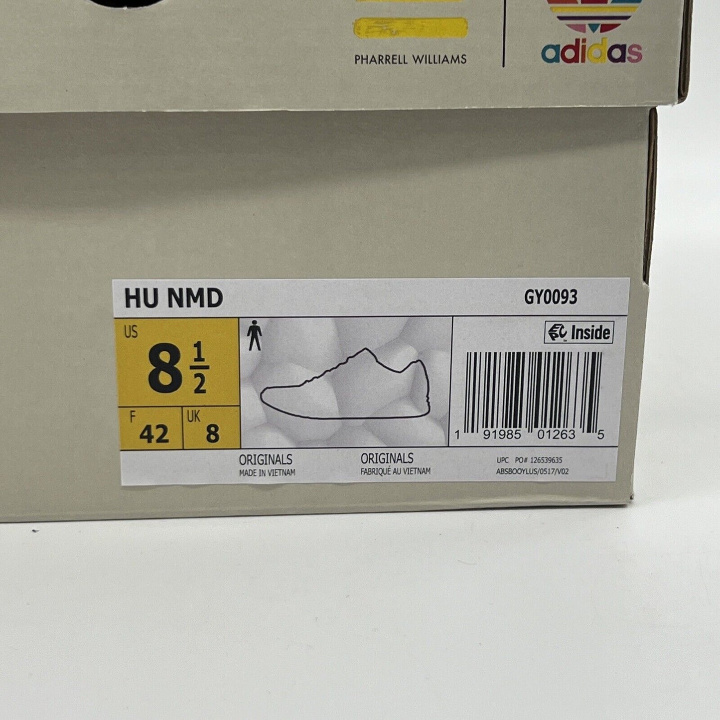 Size 8.5 - adidas Pharrell x NMD Human Race Black Brand New Og All White DS