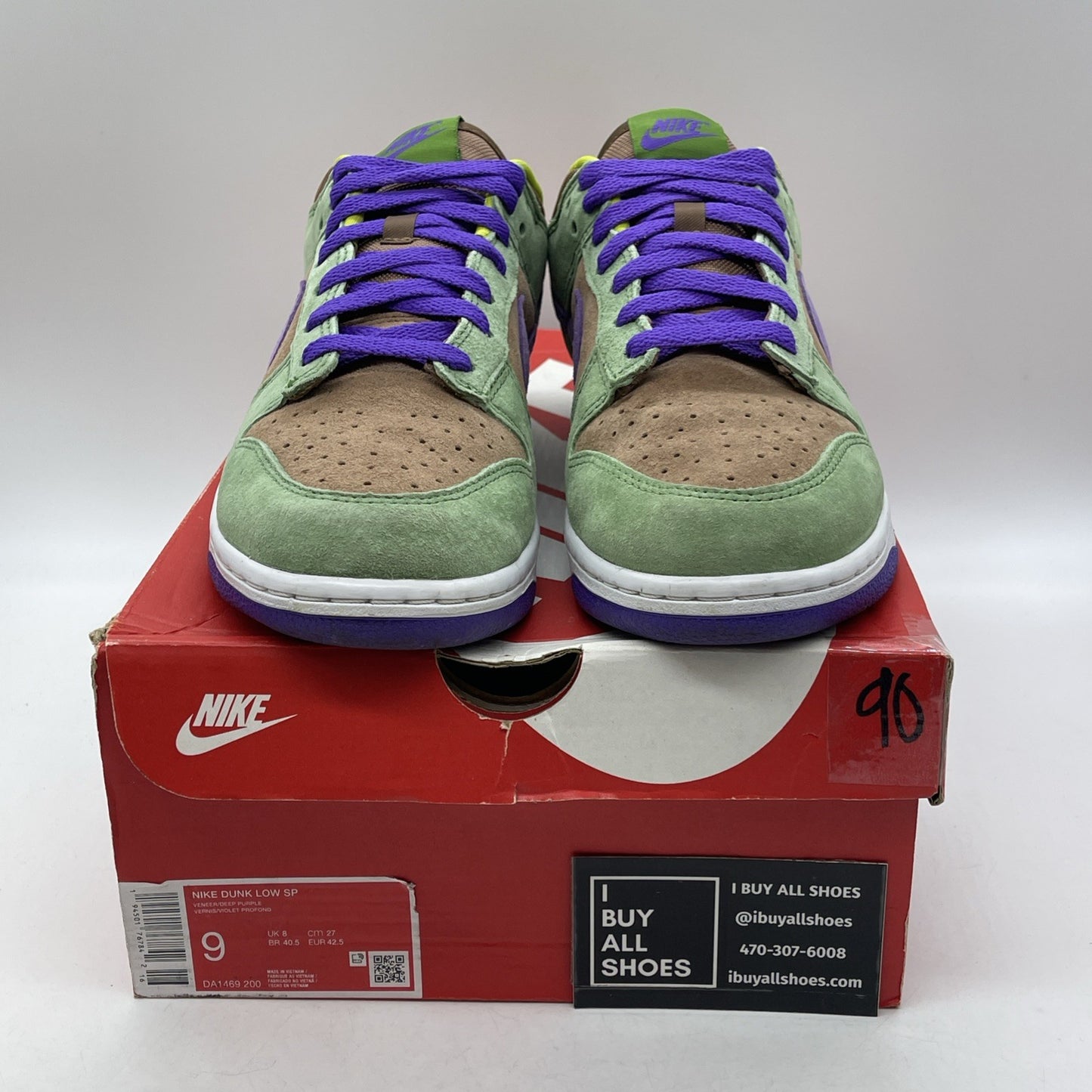 Size 9 - Nike Dunk SP Retro 2020 Low Veneer Green Purple Suede (DA1469-200)