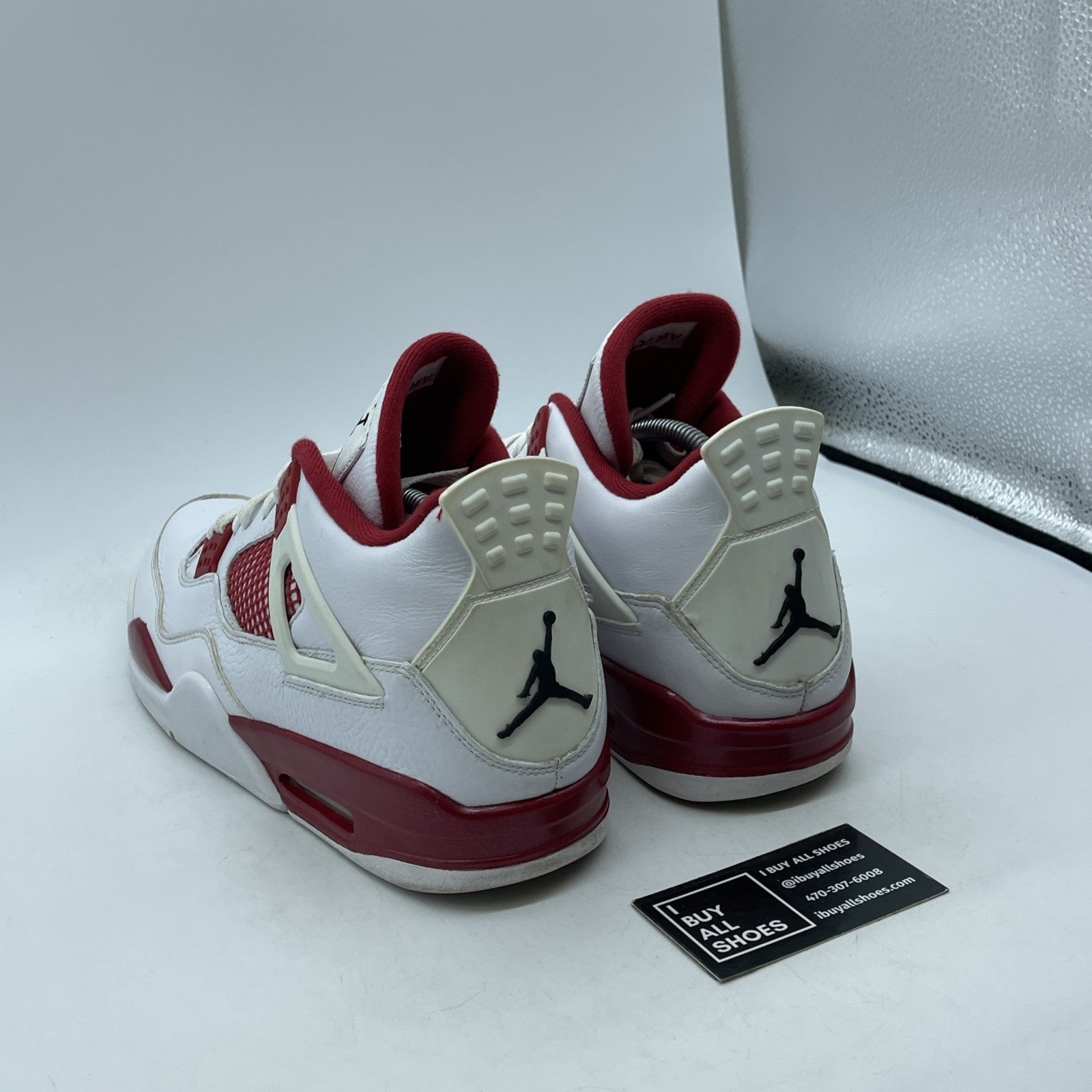 Size 11 - Jordan 4 Retro alternate 89 2016 White Red Leather (308497-106)
