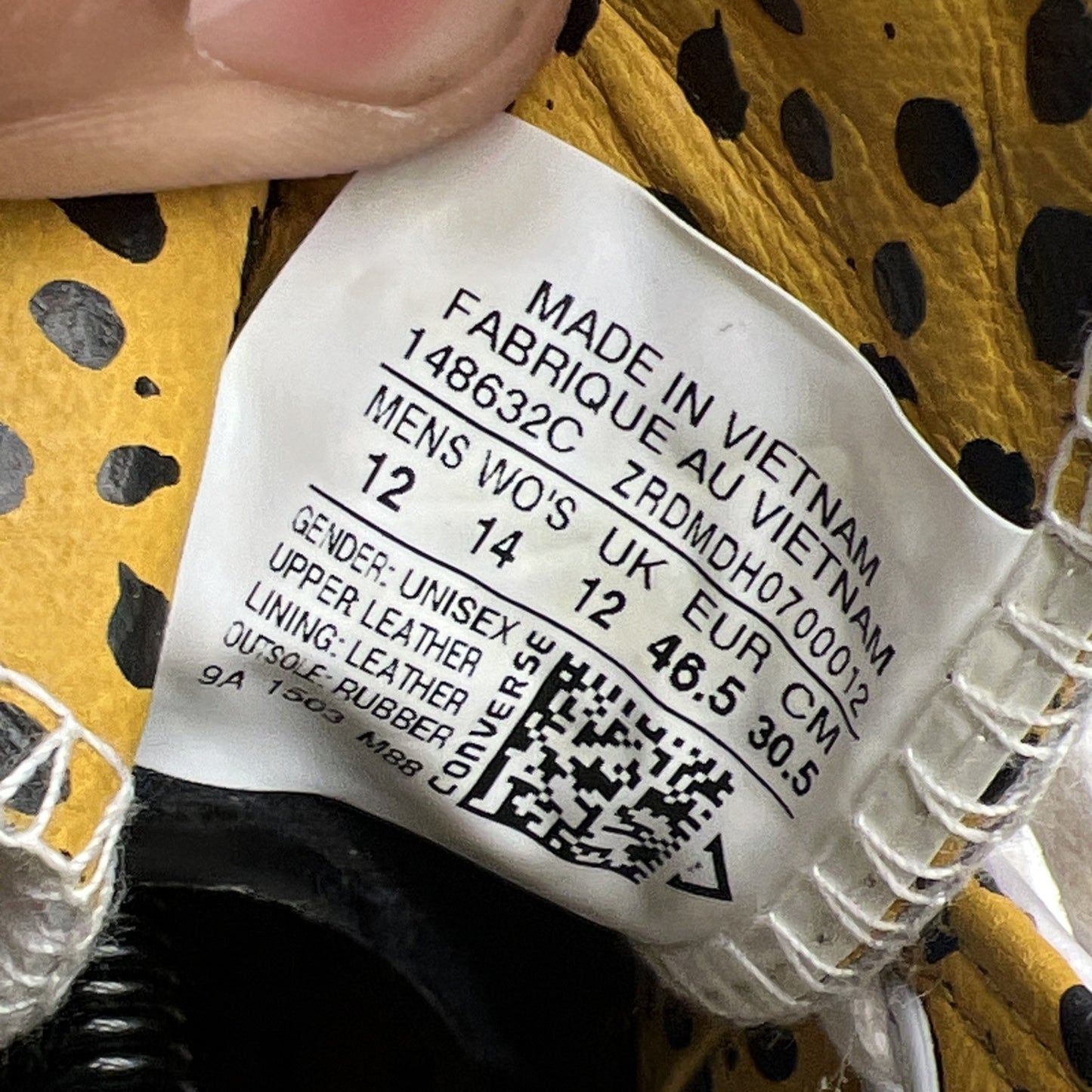 Size 12 - Converse Undefeated x Chuck 70 High White Red (148632C)