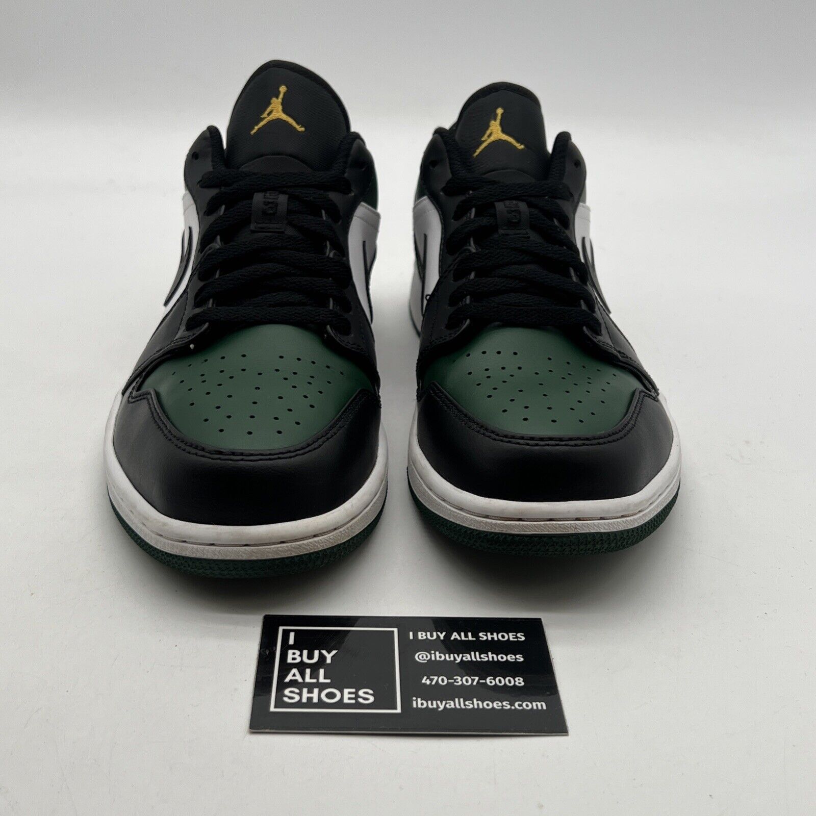 Size 10 - Air Jordan 1 Low Green Toe 2021 (553588-371)