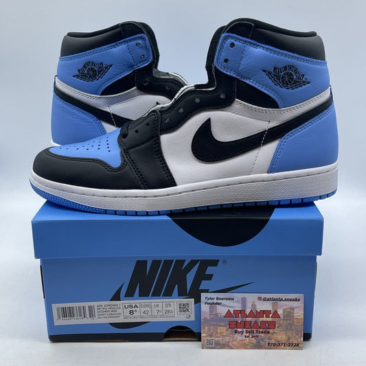 Size 8.5 - Jordan 1 Retro OG High UNC Toe Black Blue White Leather (DZ5485-400)