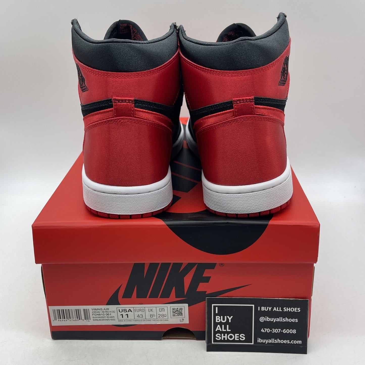 Size 11W - Air Jordan 1 Retro OG 2023 High Satin Bred (FD4810-061)
