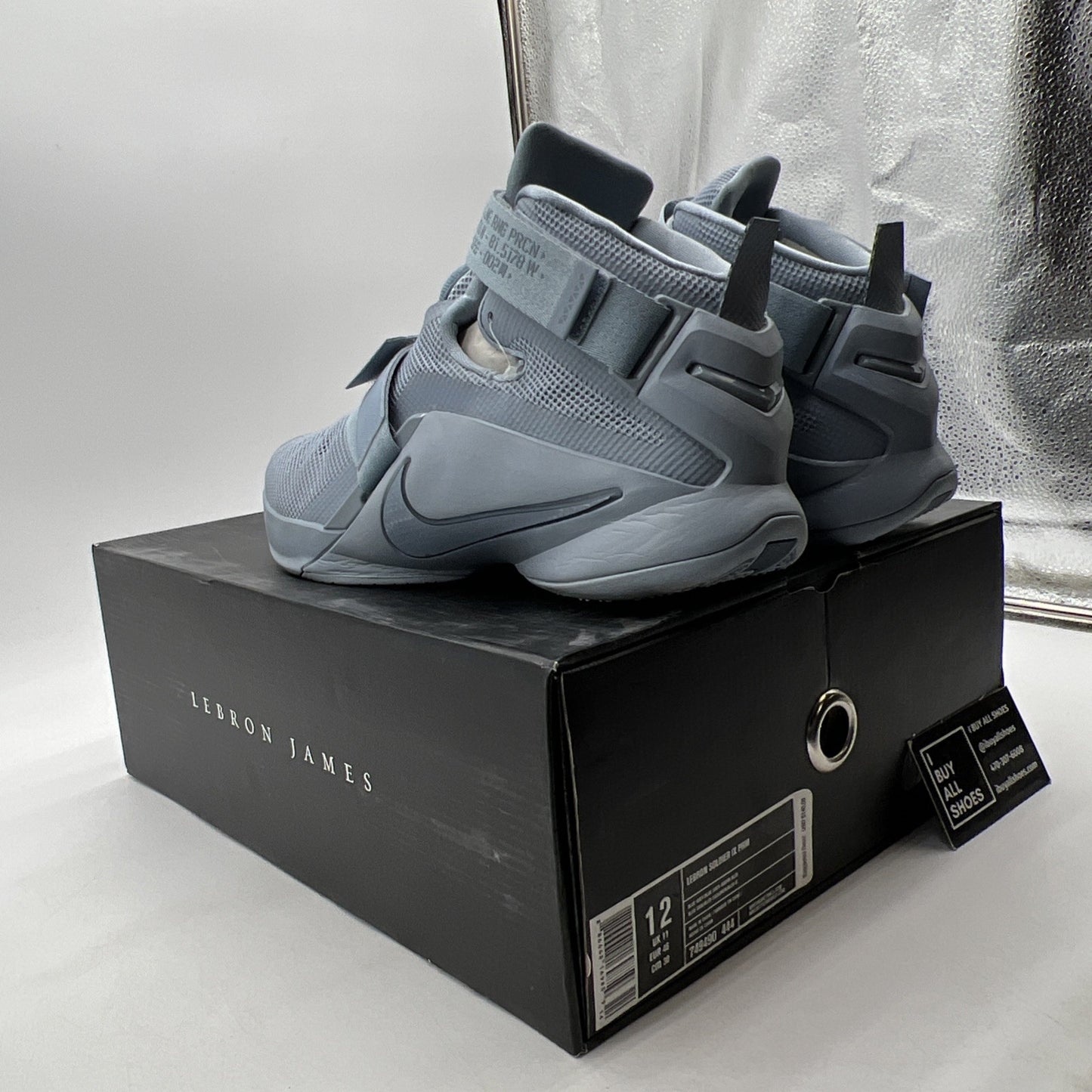 Size 12 - Nike LeBron Soldier 9 PRM Blue Grey (749490-444)