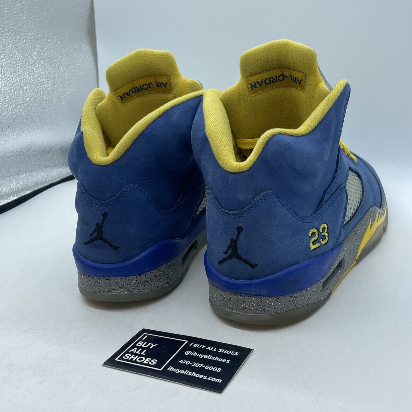 Size 11 - Air Jordan 5 Retro Laney Blue Grey Yellow Suede Leather (CD2720-400)