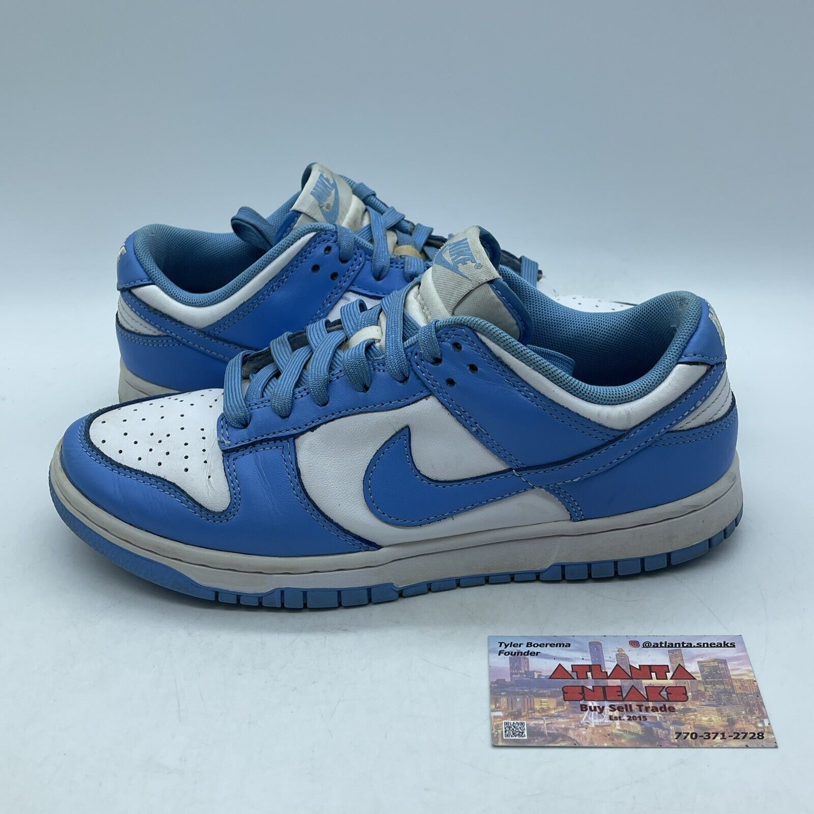 Size 7.5 - Nike Dunk Low University Blue White Leather (DD1391-102)