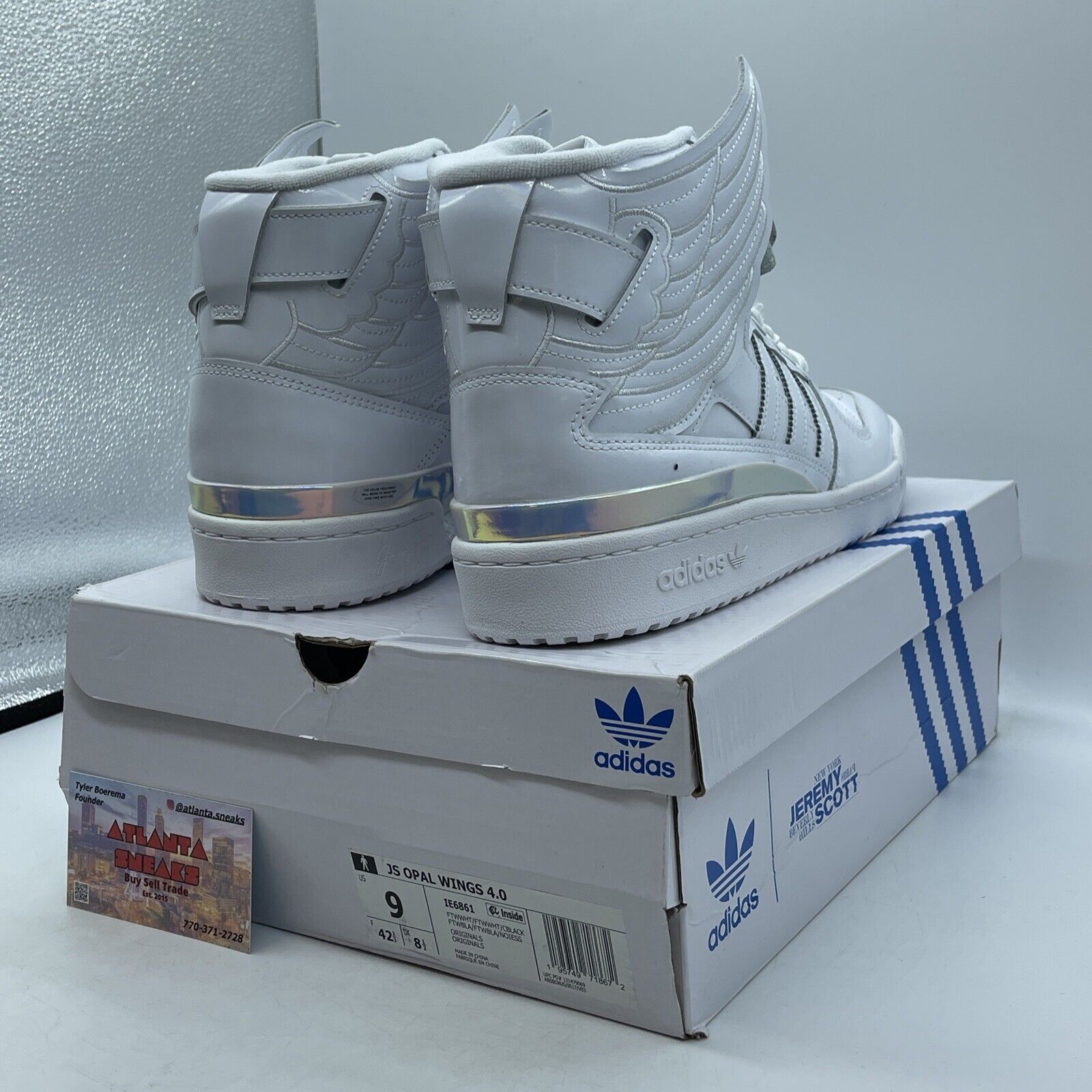 Size 9 - adidas Jeremy Scott x Forum Wings 4.0 White Opal Leather (IE6861)