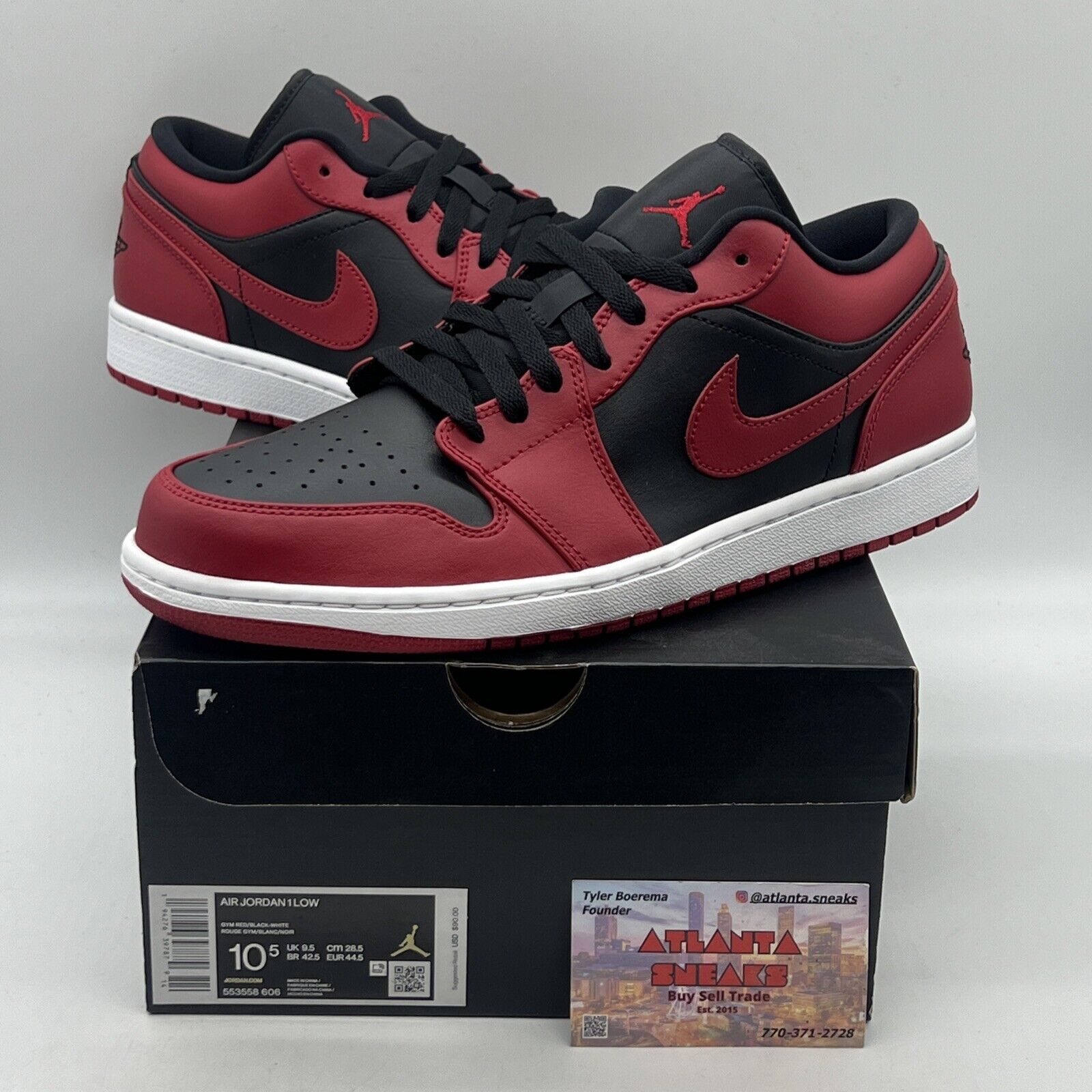 Size 10.5 - Air Jordan 1 Reverse Bred Red Black White Brand New Og All DS