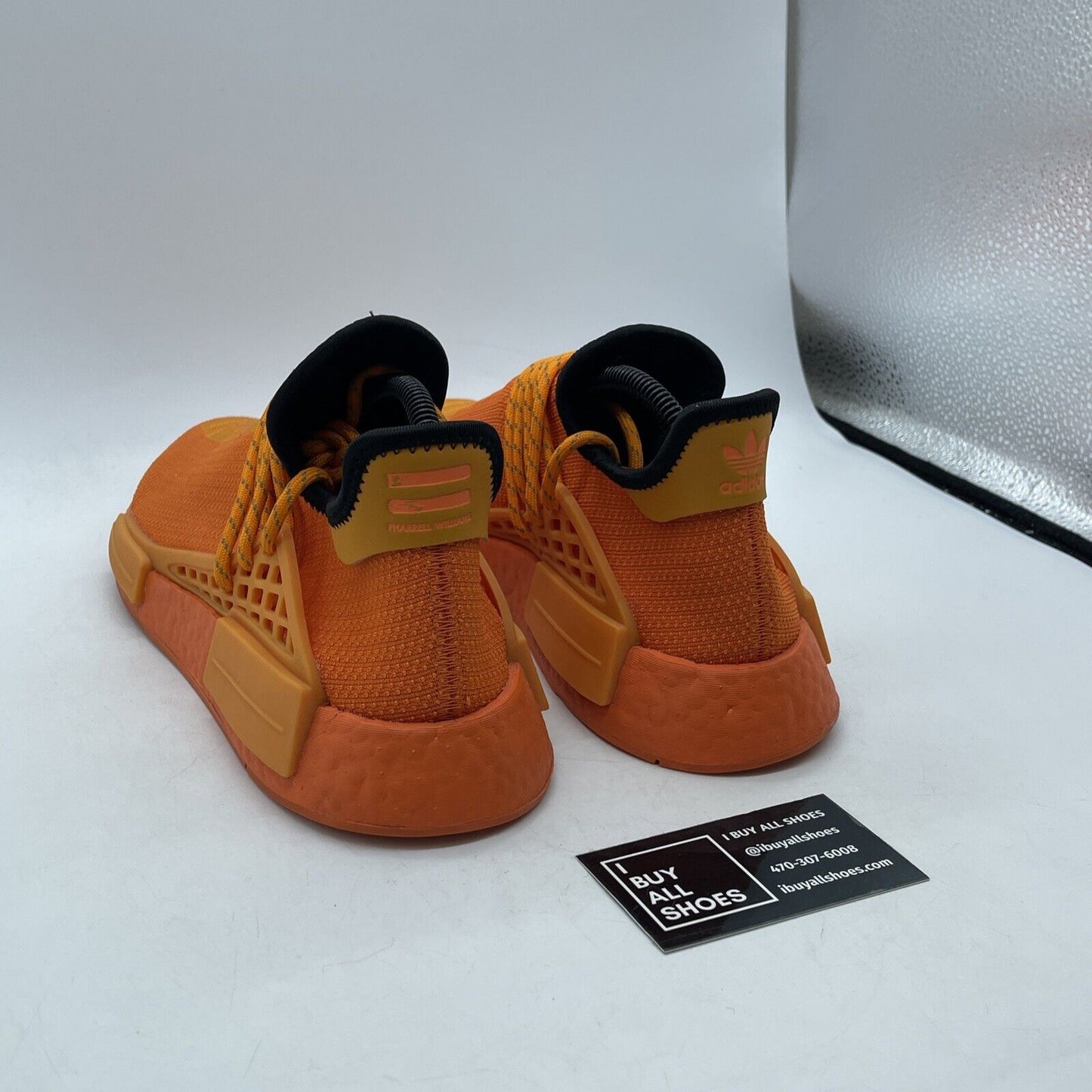 Size 8 - adidas Pharrell x NMD Human Race Orange Black Suede Leather (GY0095)