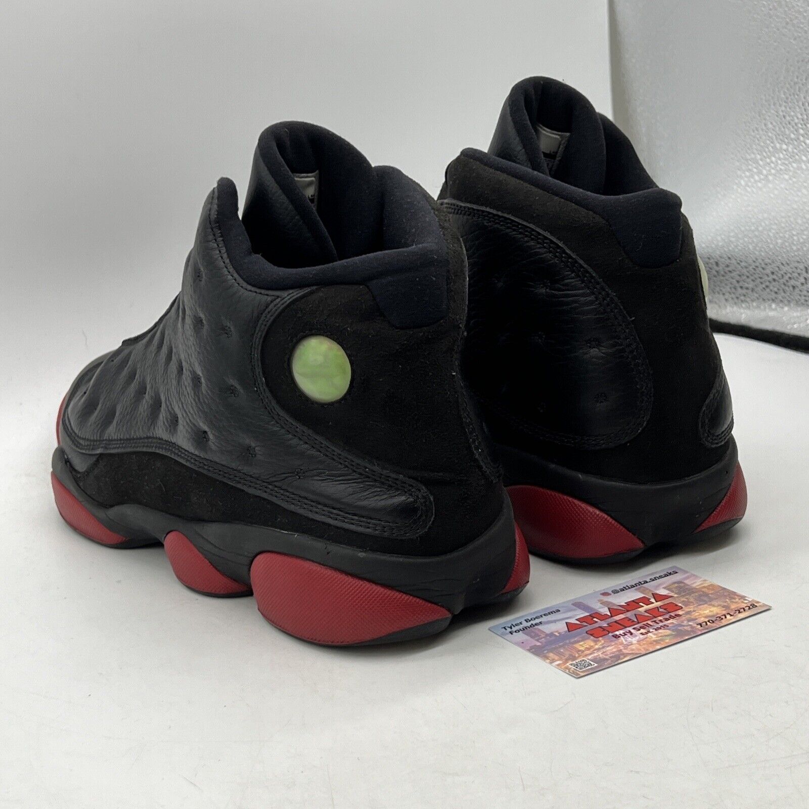 Size 13 - Air Jordan 13 Retro Dirty Bred Black Red Leather (414571-003)