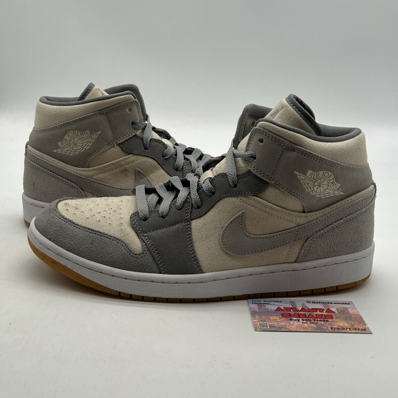 Size 12 - Air Jordan 1 SE Mid Coconut Milk Particle Grey (DN4281-100)