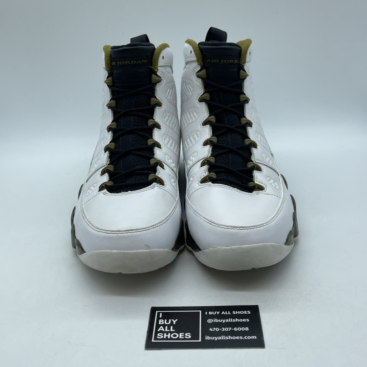 Size 12.5 - Air Jordan 9 Retro Statue White Green Leather (302370-109)