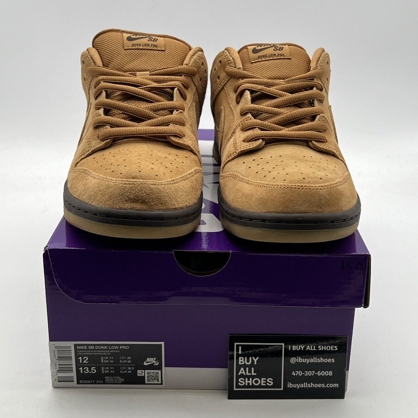 Size 12 - Nike Dunk Pro SB Low Wheat Mocha (BQ6817-204)