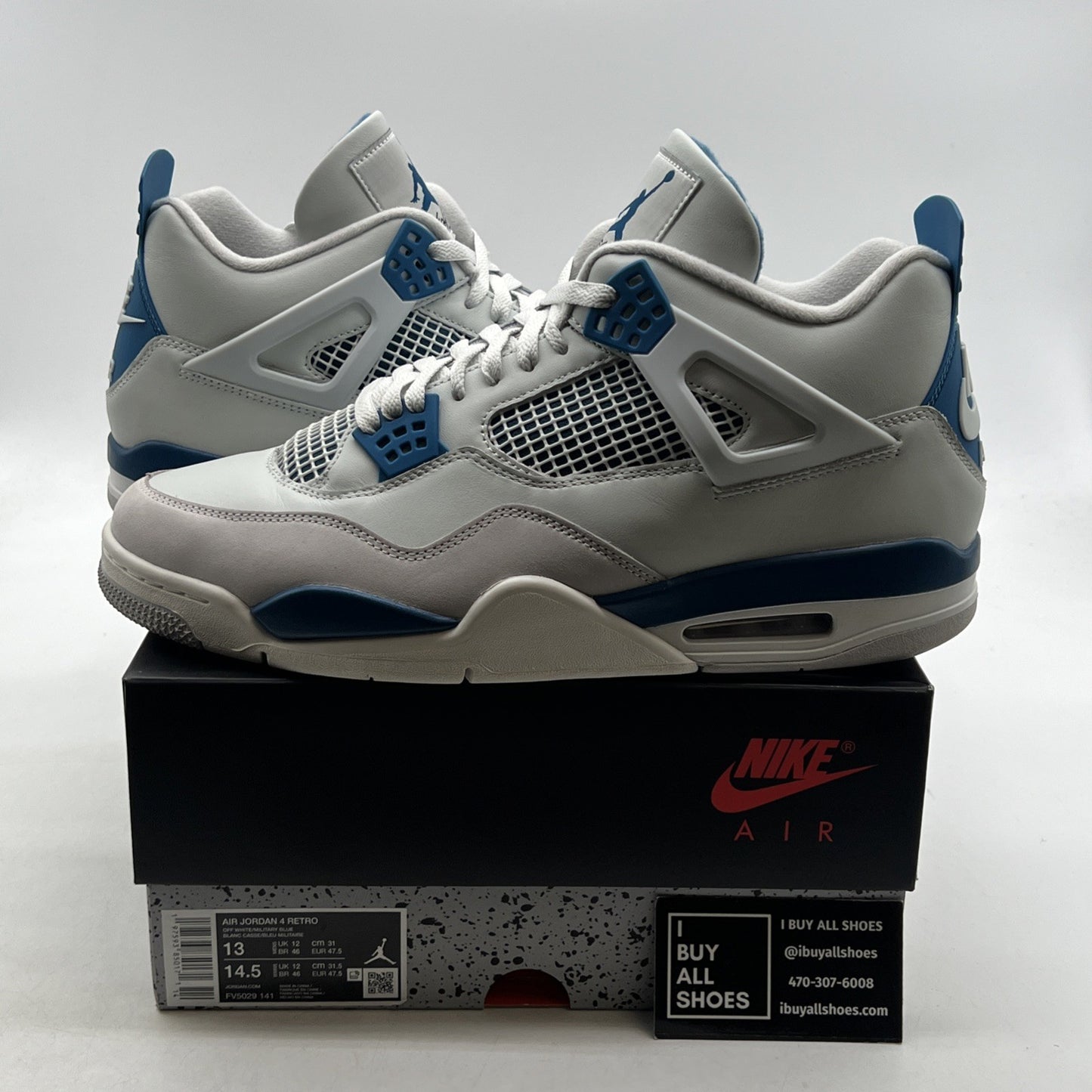Size 13 - Air Jordan 4 Retro 2024 Military Blue (FV5029-141)