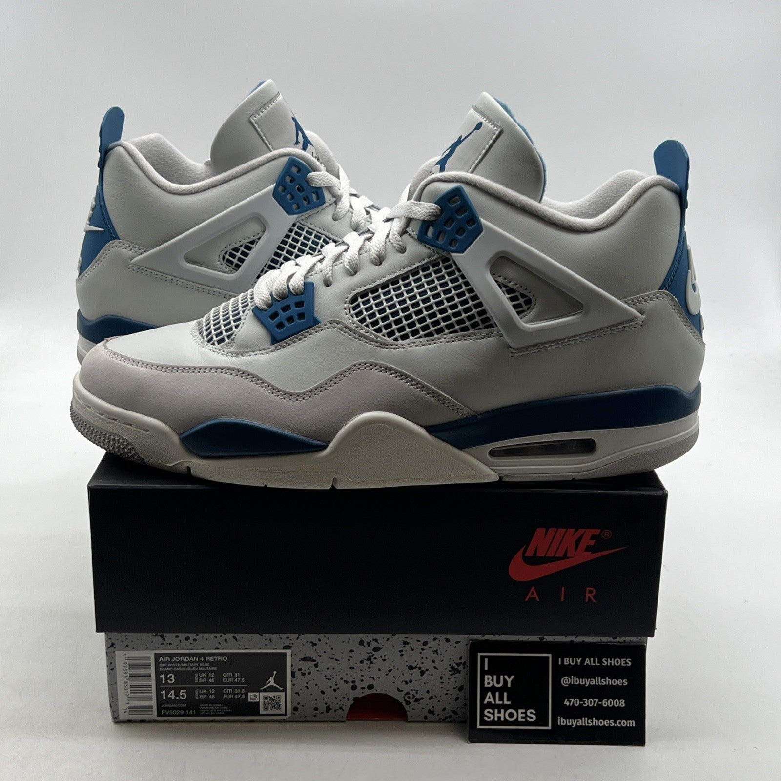 Size 13 - Air Jordan 4 Retro 2024 Military Blue (FV5029-141)