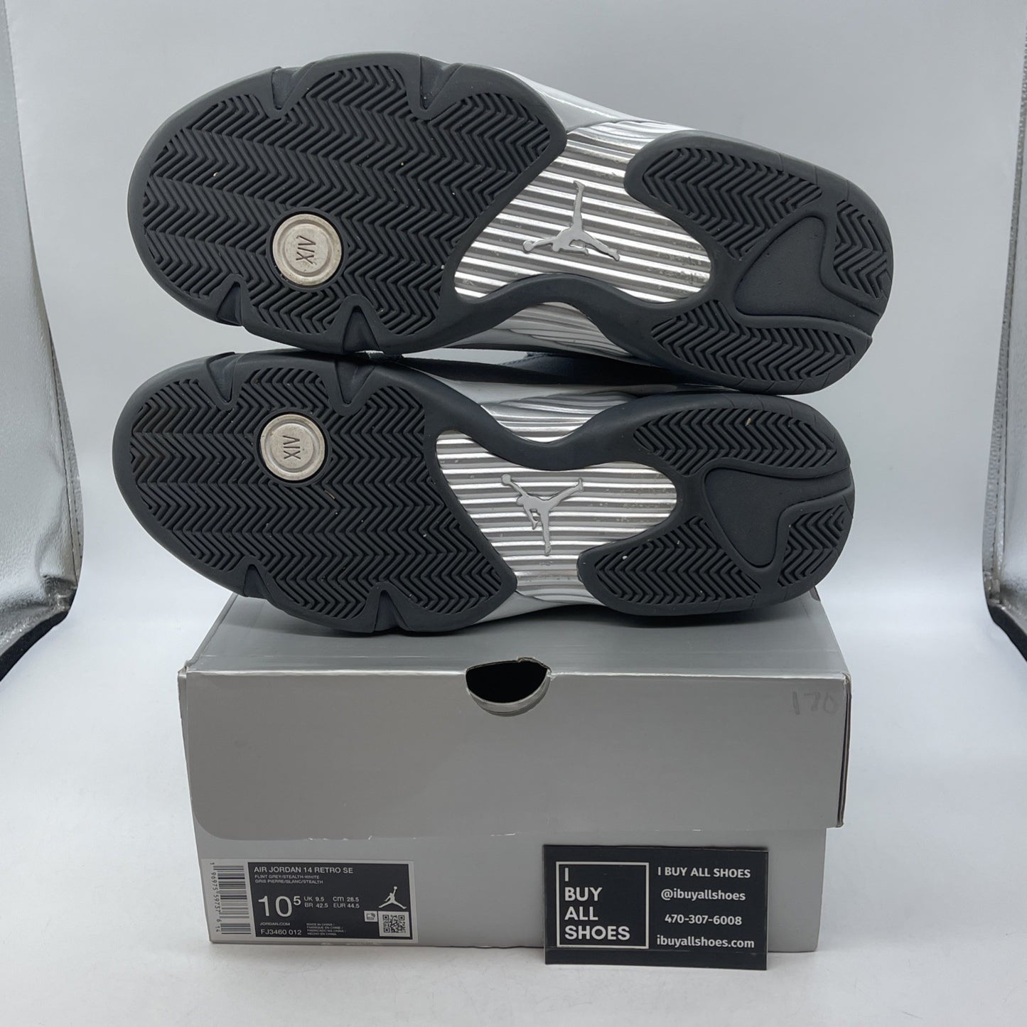 Size 10.5 - Nike Air Jordan 14 Retro Flint Grey White Suede (FJ3460-012)